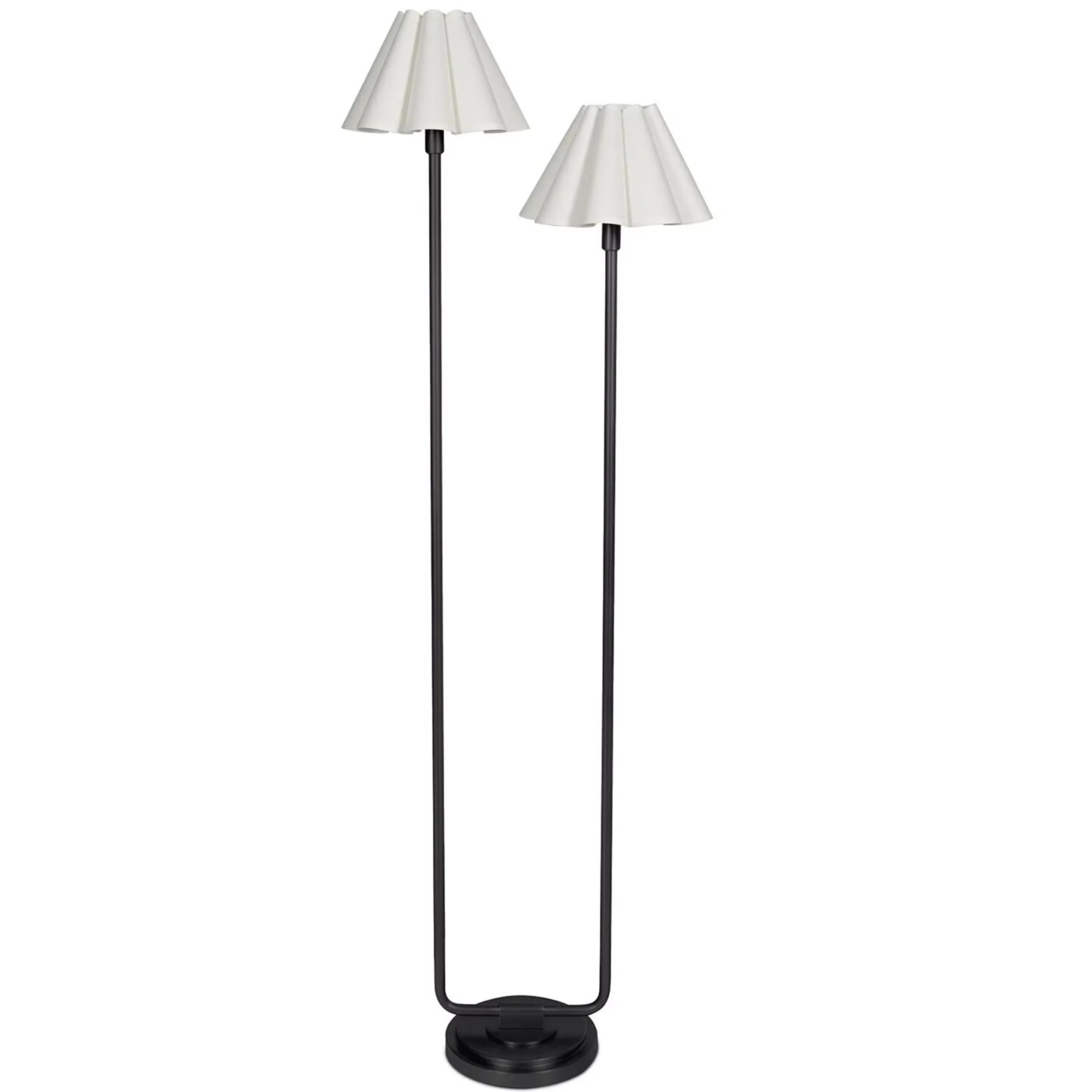 Polly Floor Lamp, Black/White