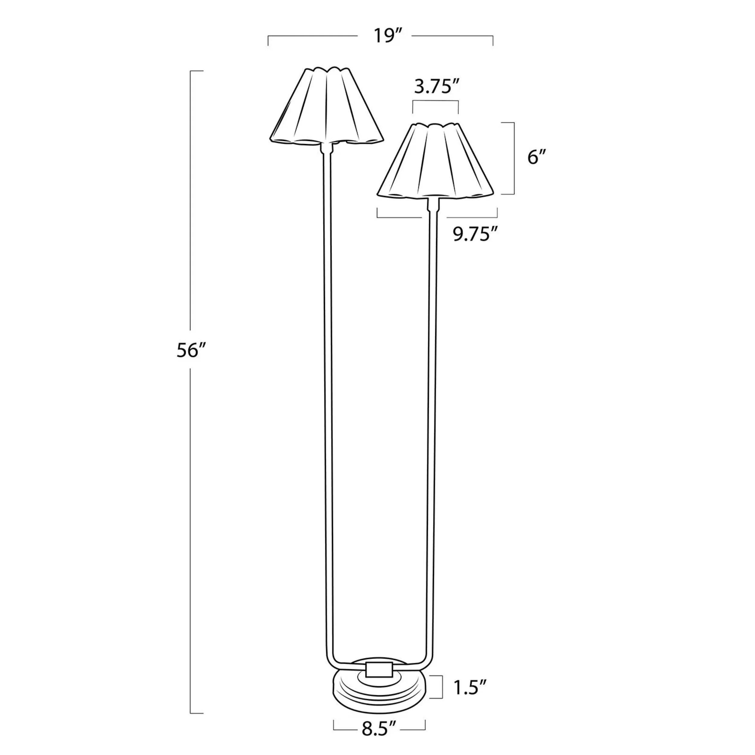 Polly Floor Lamp, Black/White - Image 5