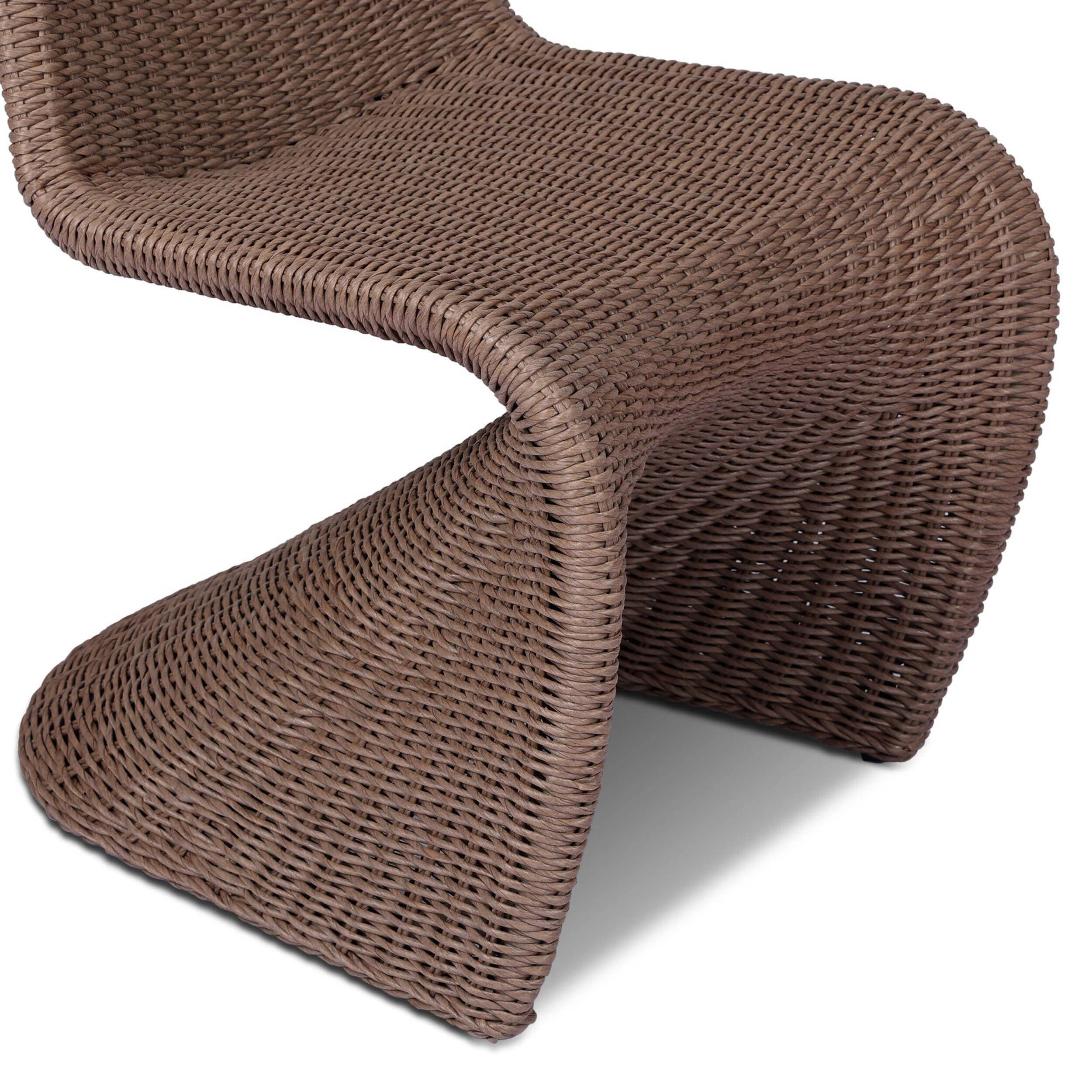Portia Outdoor Dining Chair, Tanned Weave by Four Hands - Image 5