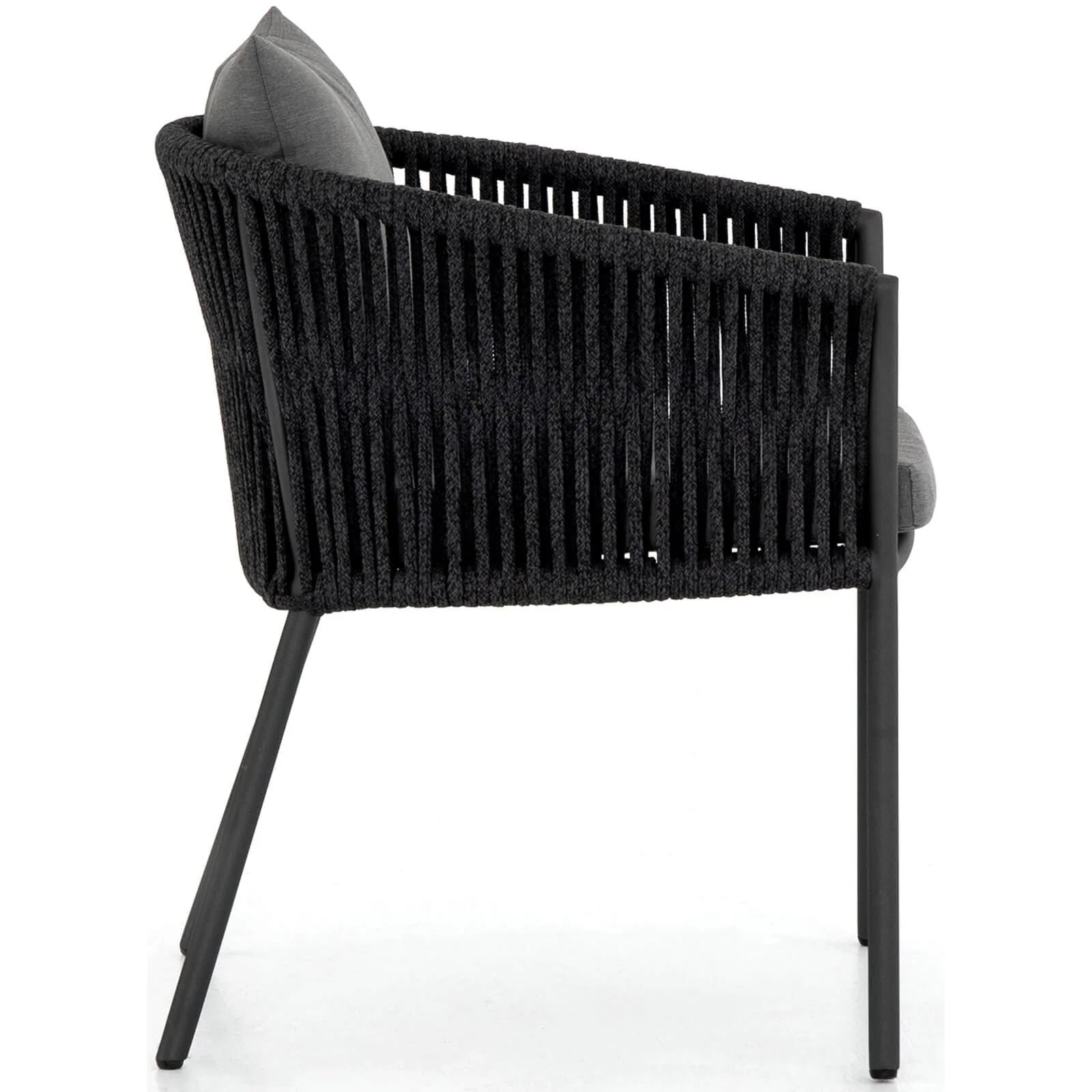 Porto Outdoor Dining Chair, Charcoal, Set of 2 by Four Hands - Image 3