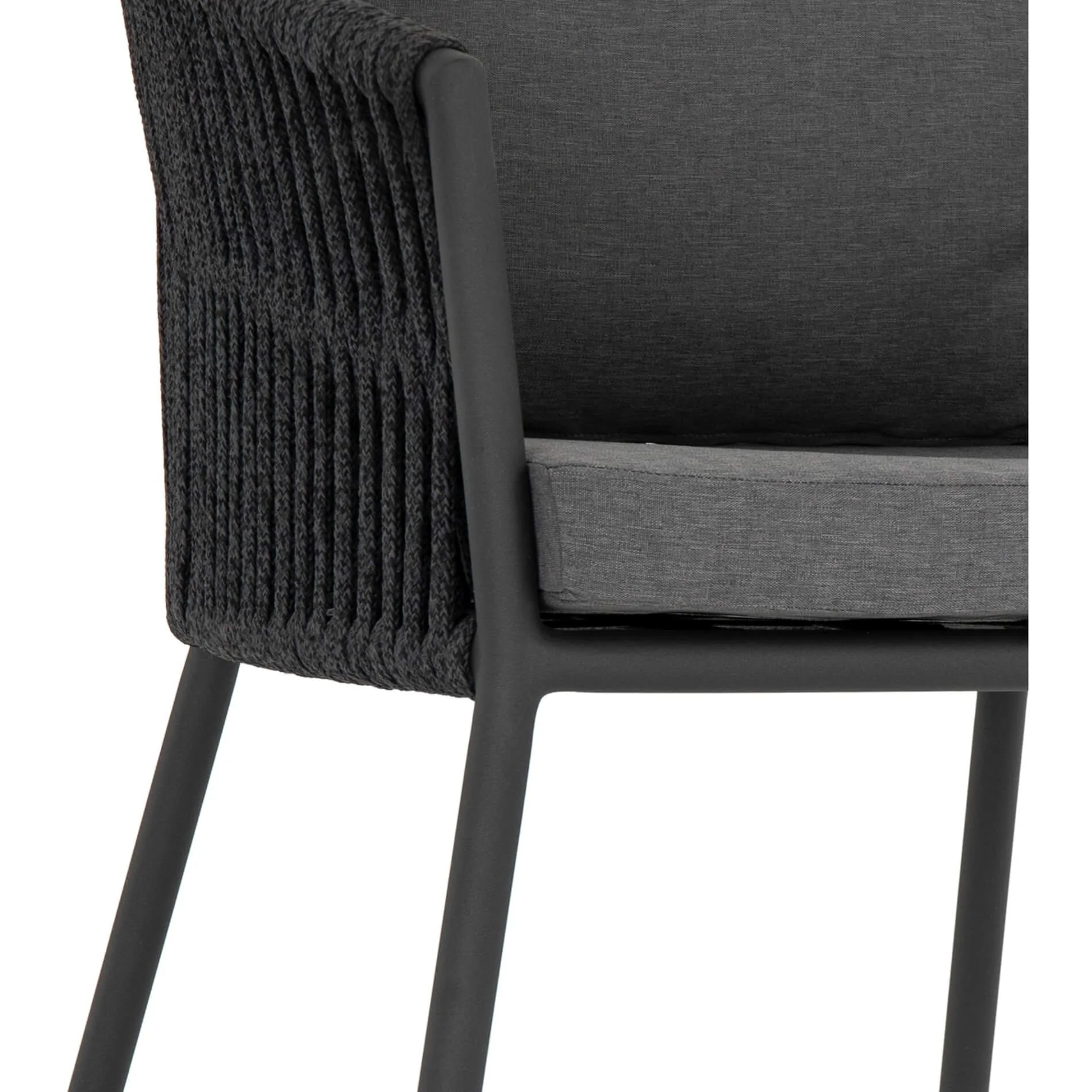 Porto Outdoor Dining Chair, Charcoal, Set of 2 by Four Hands - Image 8