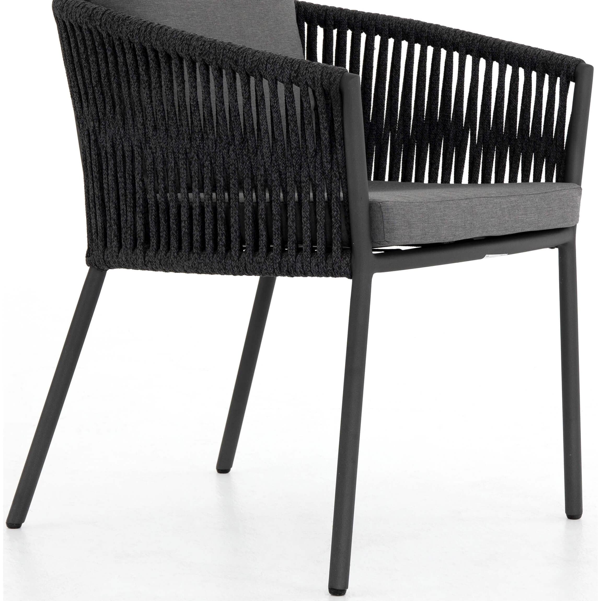 Porto Outdoor Dining Chair, Charcoal, Set of 2 by Four Hands - Image 9