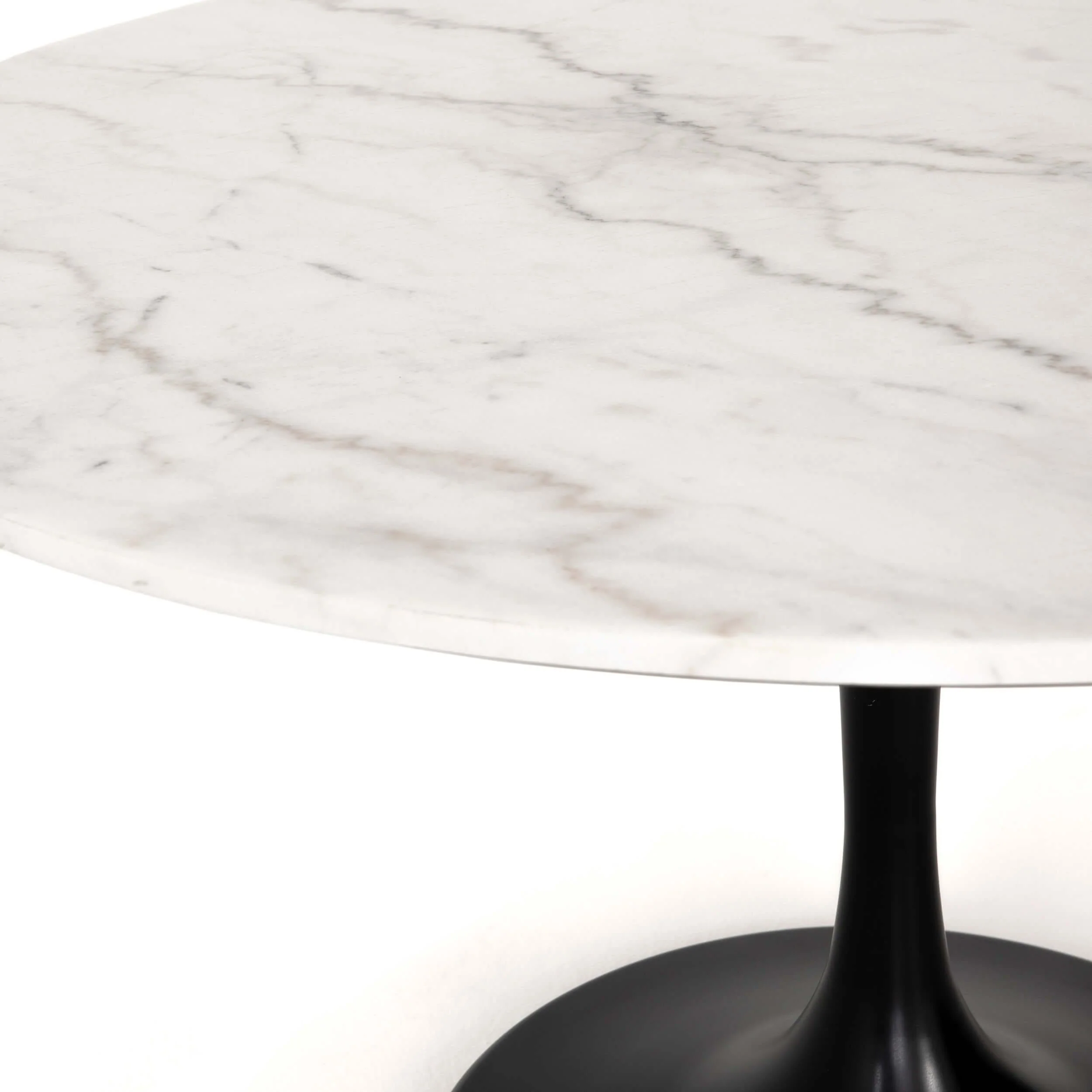 Powell Dining Table, White Marble by Four Hands - Image 4