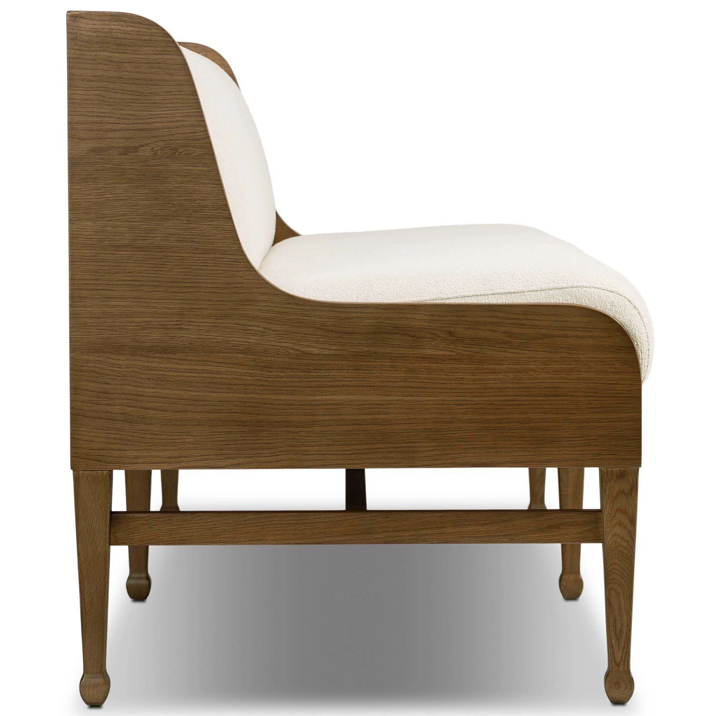 Priscilla 74" Dining Bench, Wayfarer Snow by Four Hands - Image 3