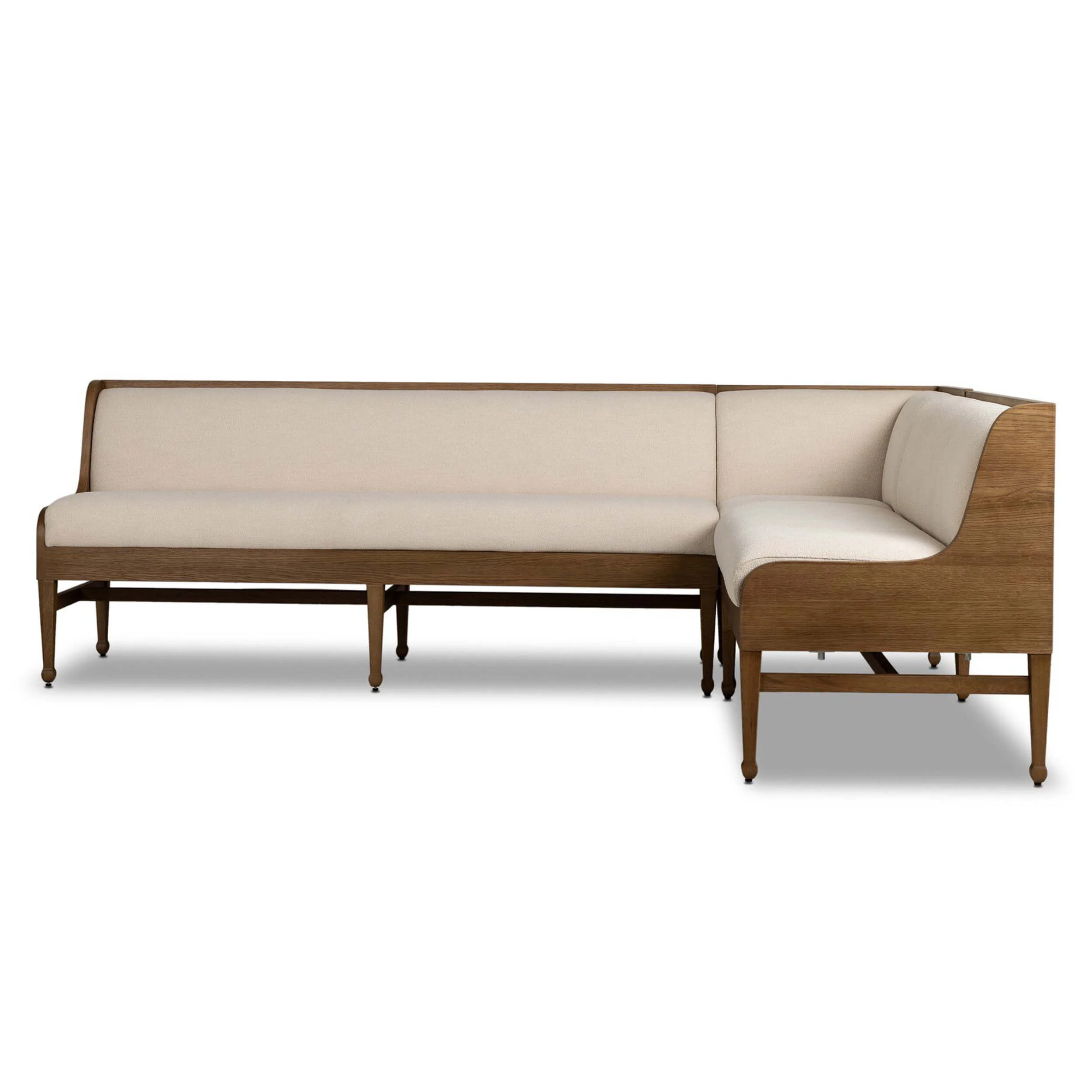 Priscilla 98" Dining Banquette L Shape, Wayfarer Snow by Four Hands - Image 6