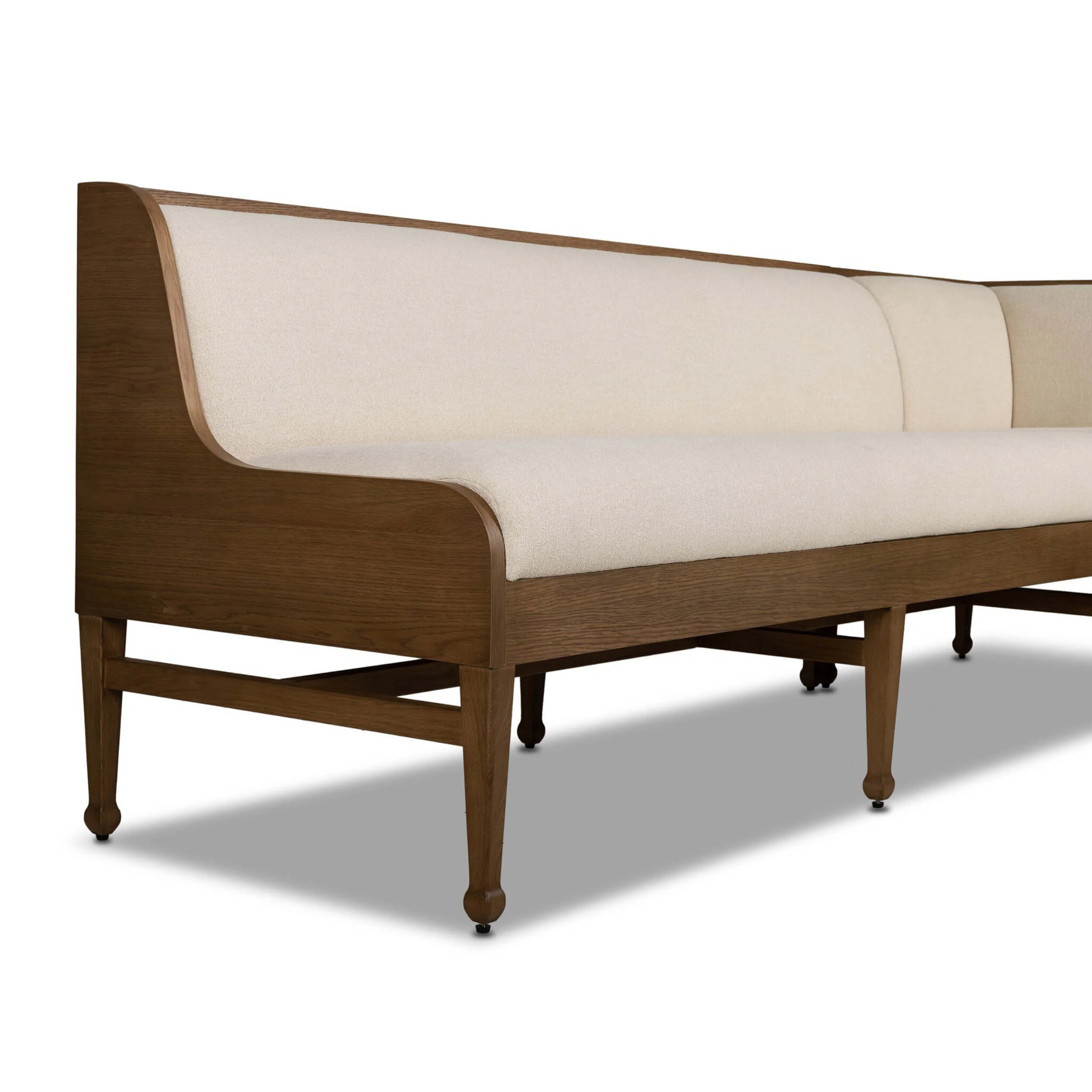 Priscilla 98" Dining Banquette L Shape, Wayfarer Snow by Four Hands - Image 8