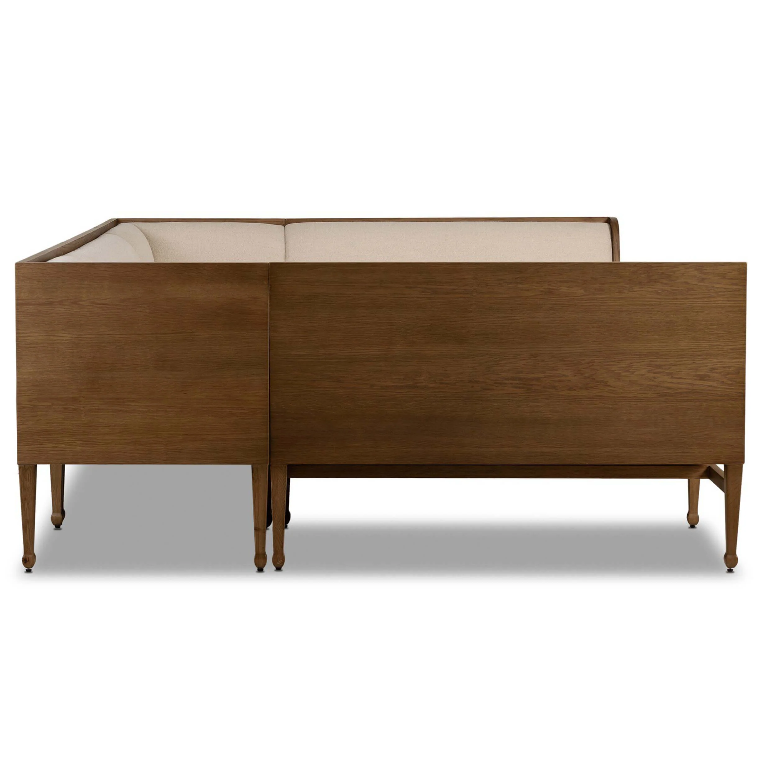 Priscilla U Shape Dining Banquette, Wayfarer Snow by Four Hands - Image 4