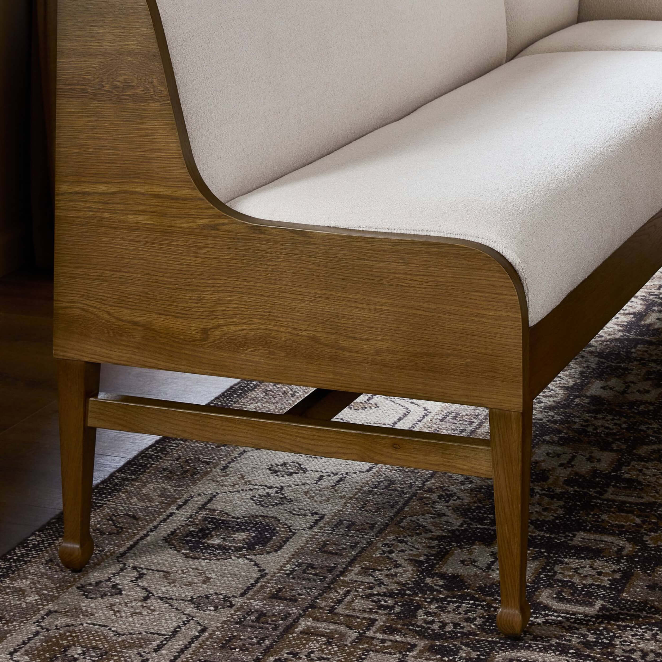 Priscilla U Shape Dining Banquette, Wayfarer Snow by Four Hands - Image 6