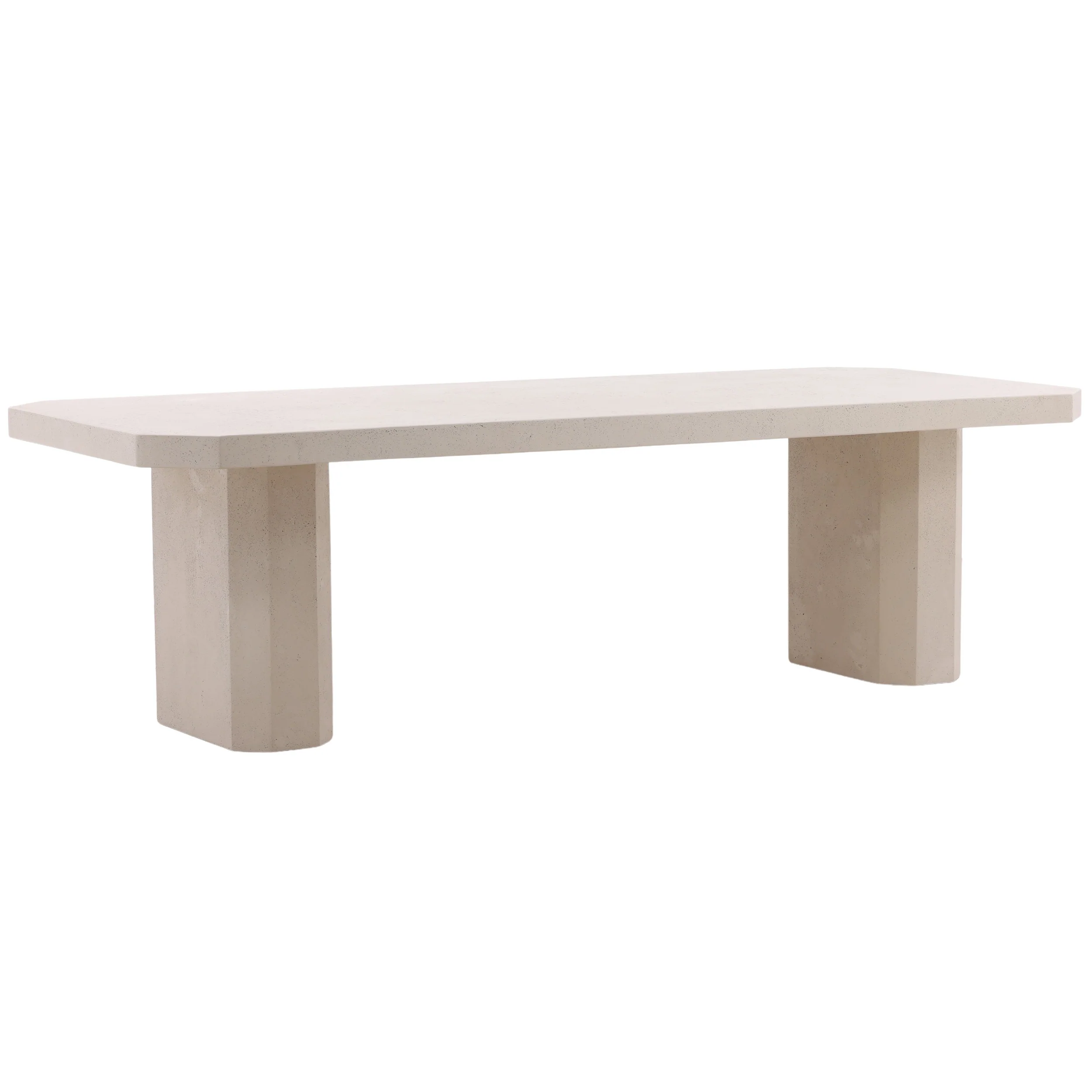 Prism Outdoor Dining Table, Ivory