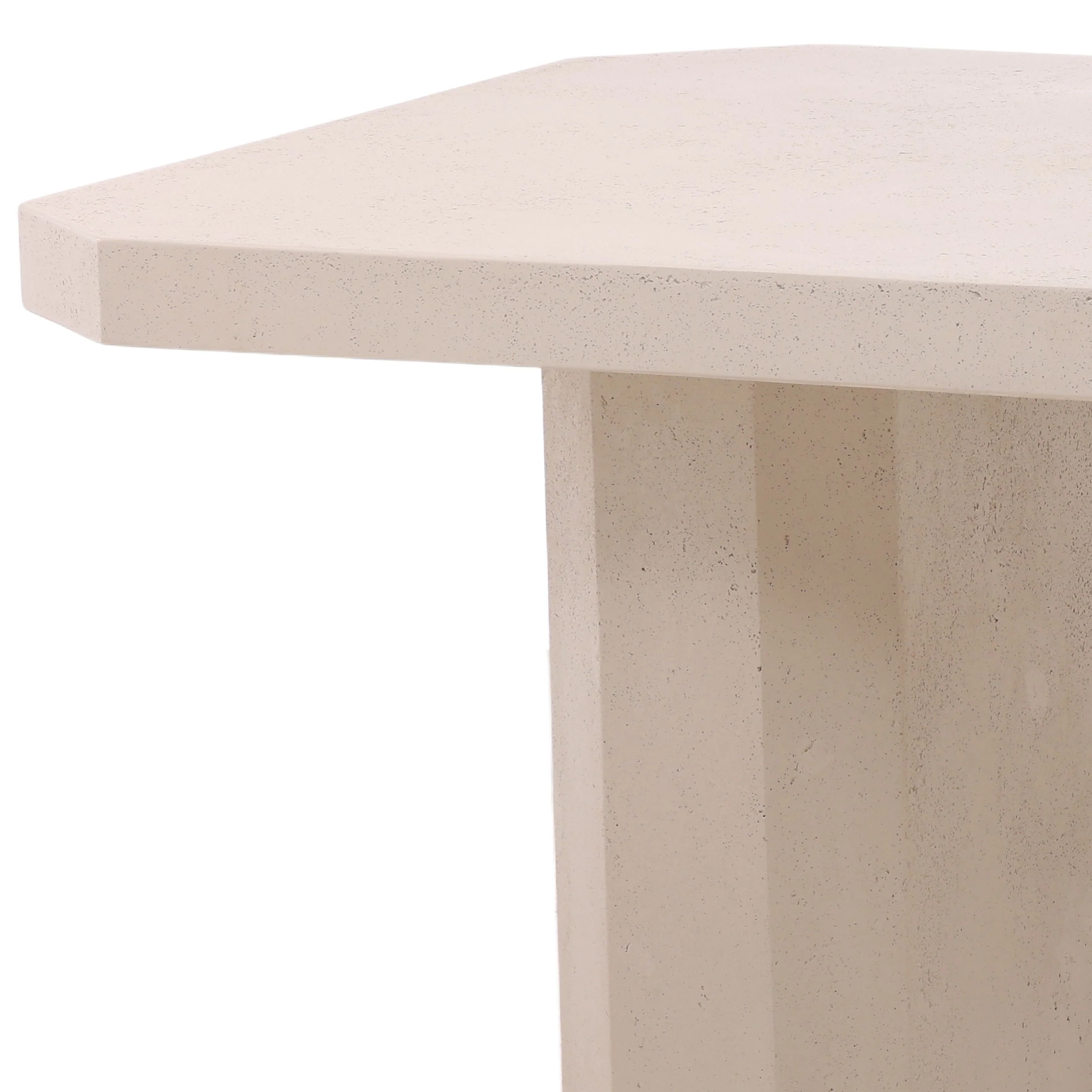 Prism Outdoor Dining Table, Ivory - Image 4