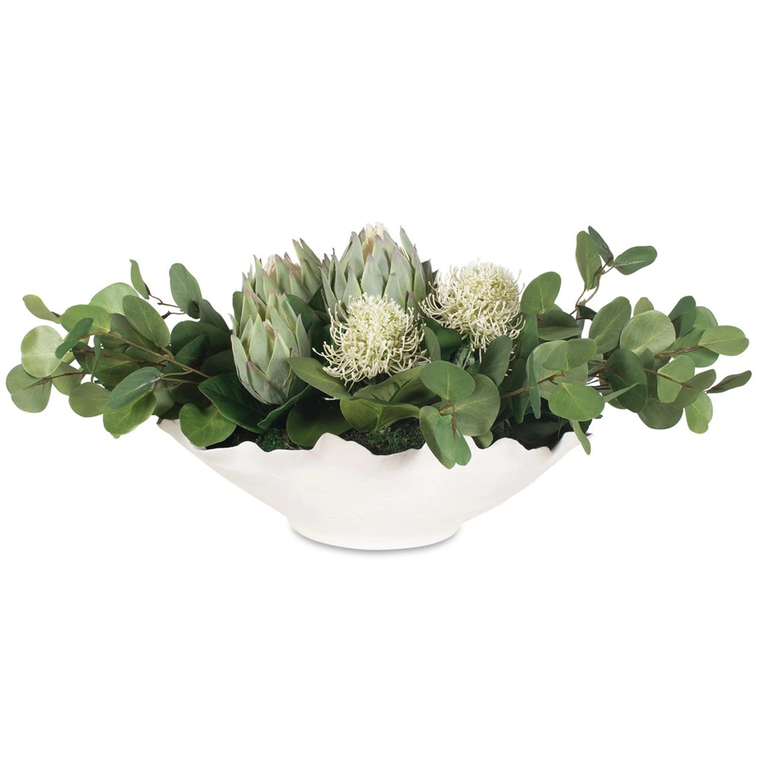 Protea Blooms Centerpiece, Off-White