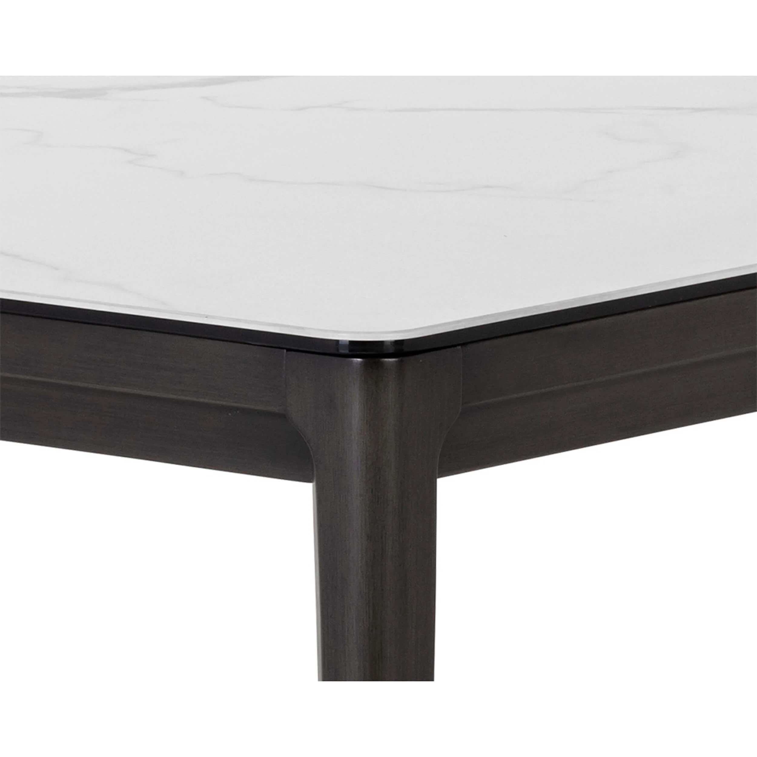 Queens Dining Table, White Marble Look - Image 2