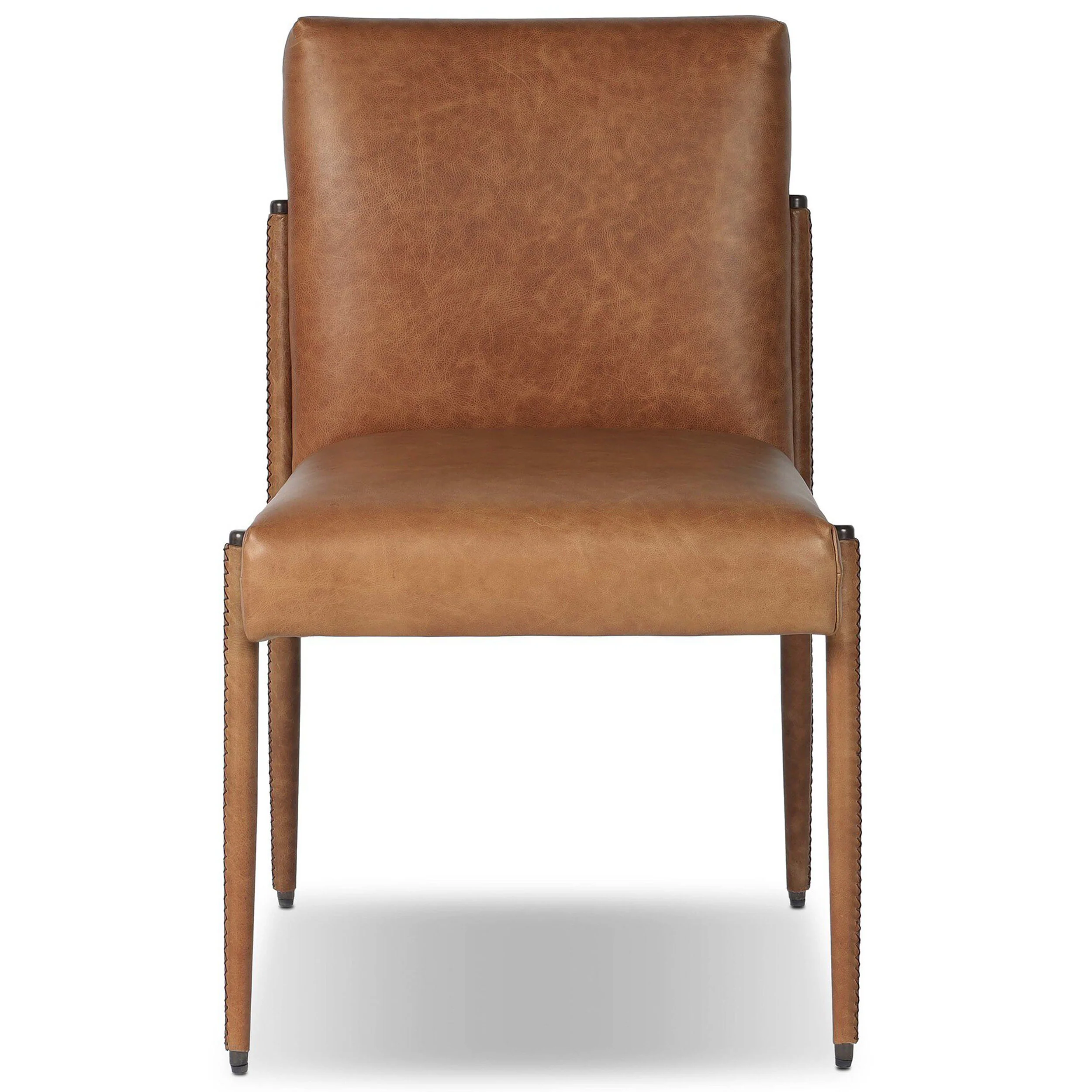 Quill Leather Dining Chair, Chaps Saddle, Set of 2 by Four Hands - Image 2