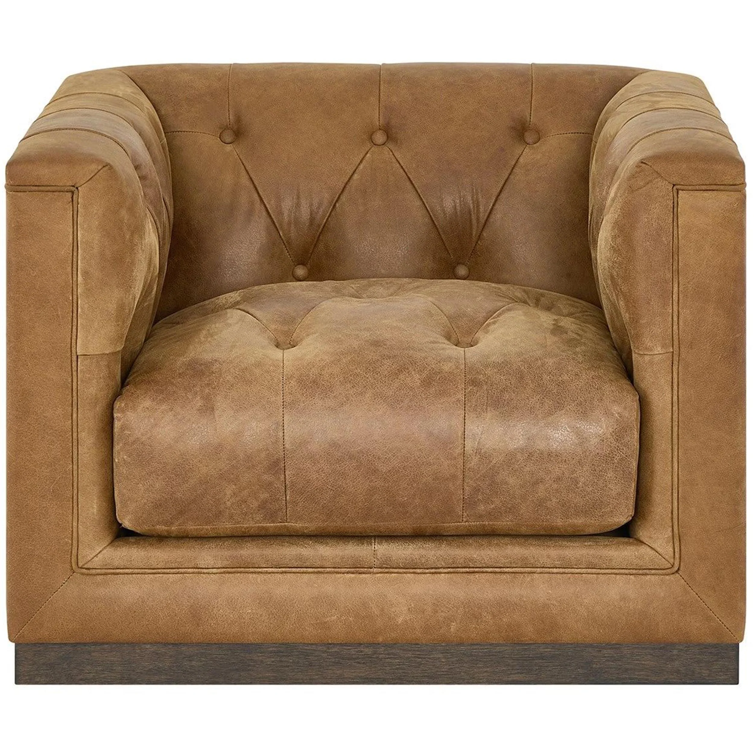 Quinn Leather Swivel Chair, Winchester Sycamore - Image 2