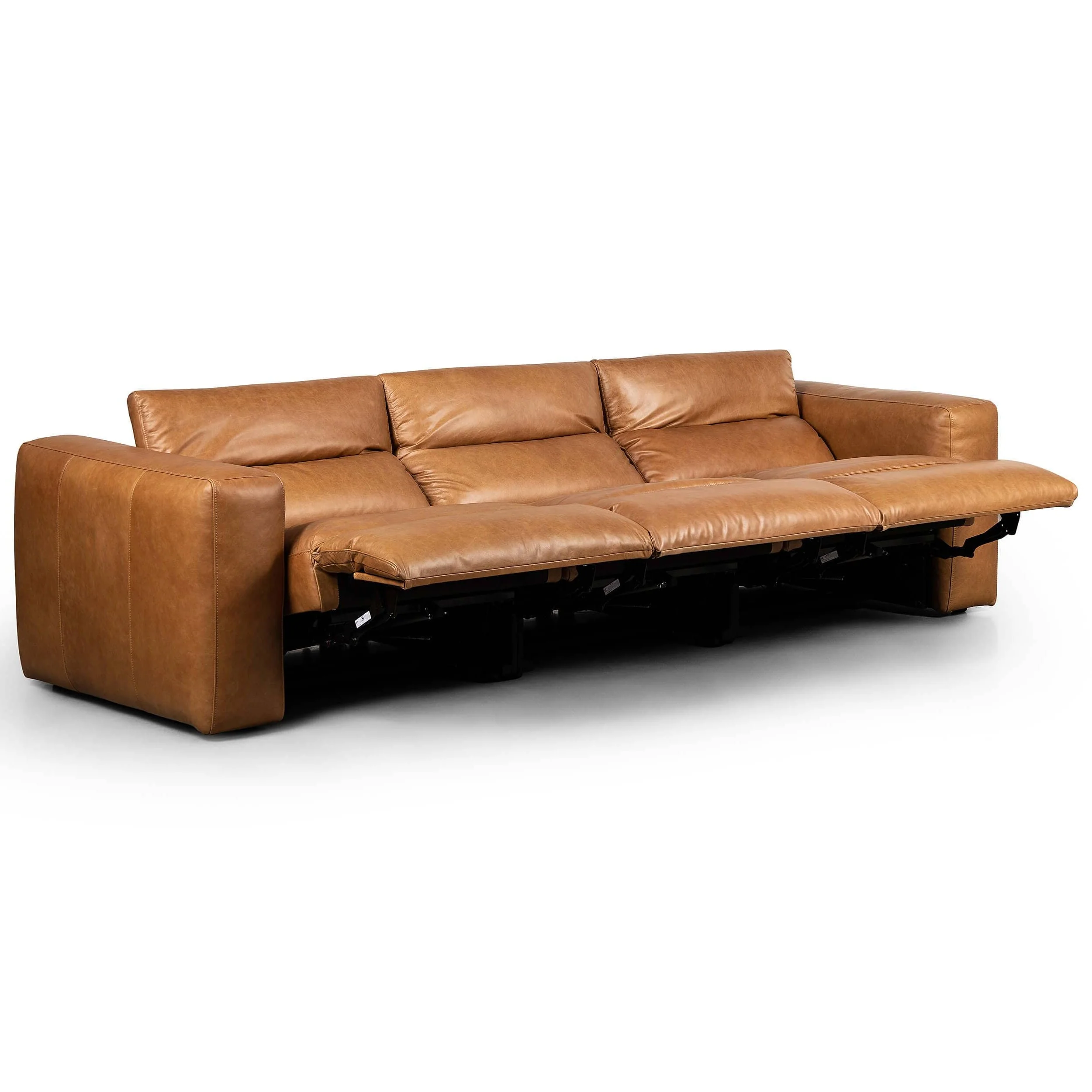 Radley 3 Piece Leather Power Recliner Sofa, Sonoma Butterscotch - Image 5