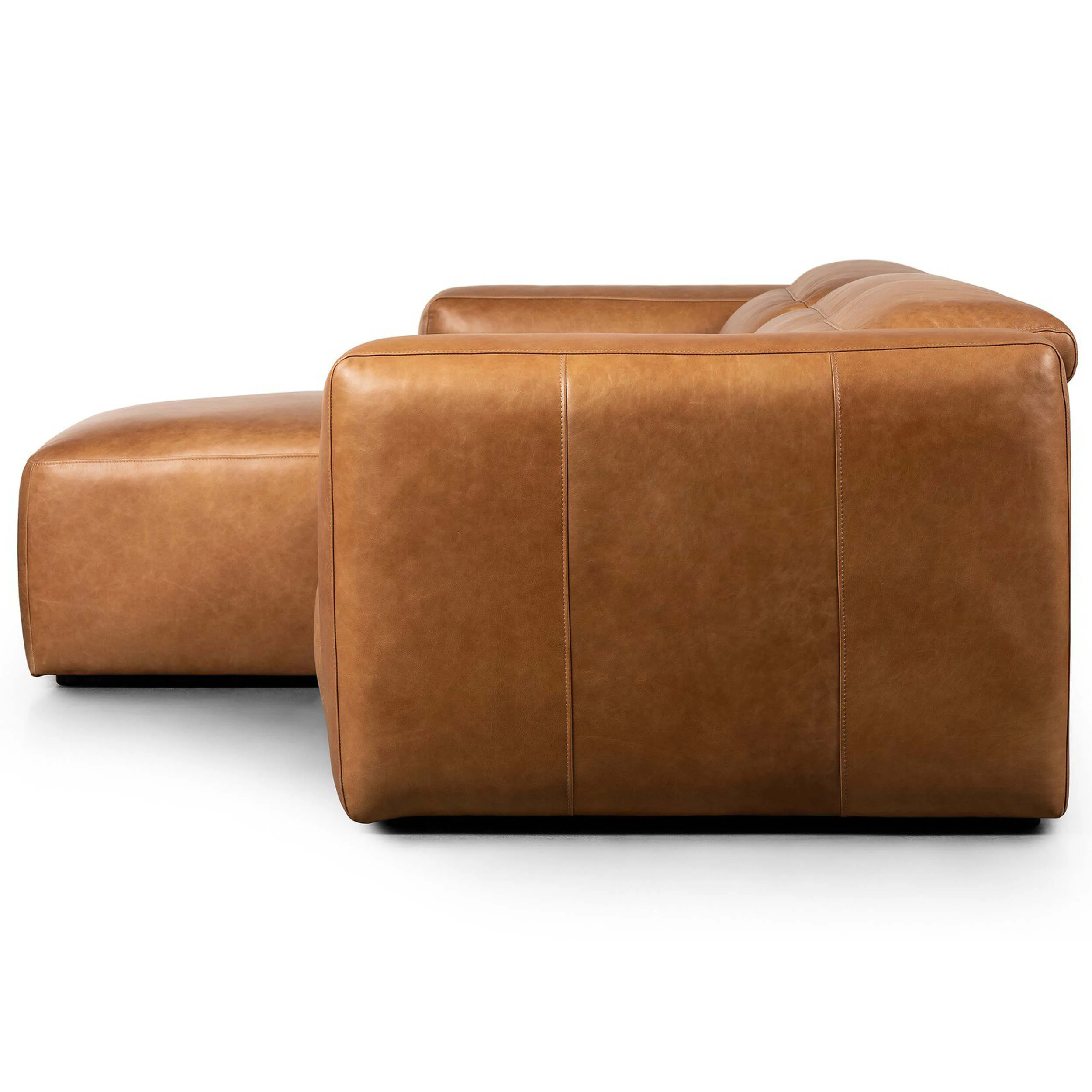 Radley 3 Piece Power Recliner Leather Sectional w/Left Chaise, Sonoma Butterscotch - Image 3