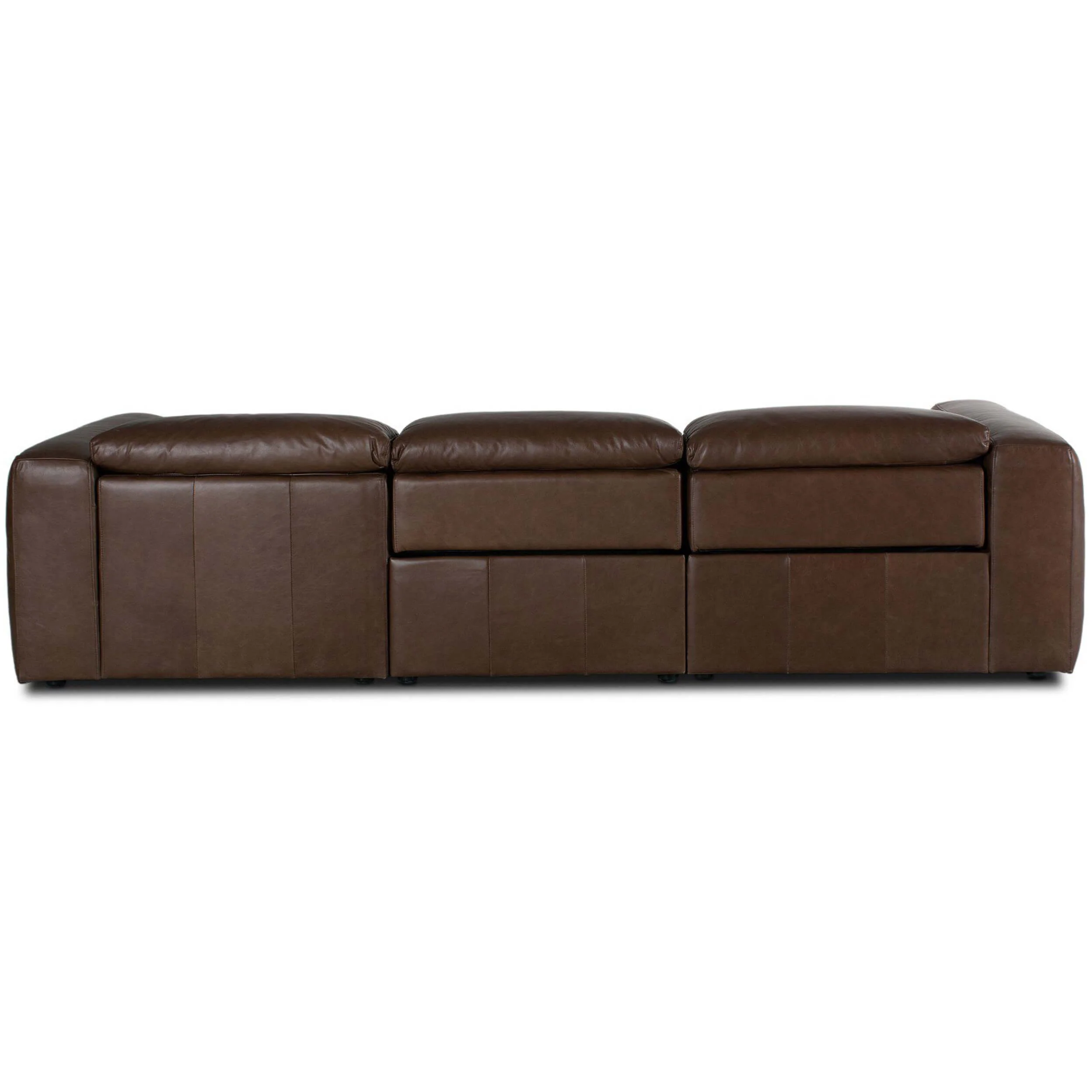 Radley 3 Piece Power Recliner Leather Sectional w/Right Chaise, Sonoma Coco - Image 4