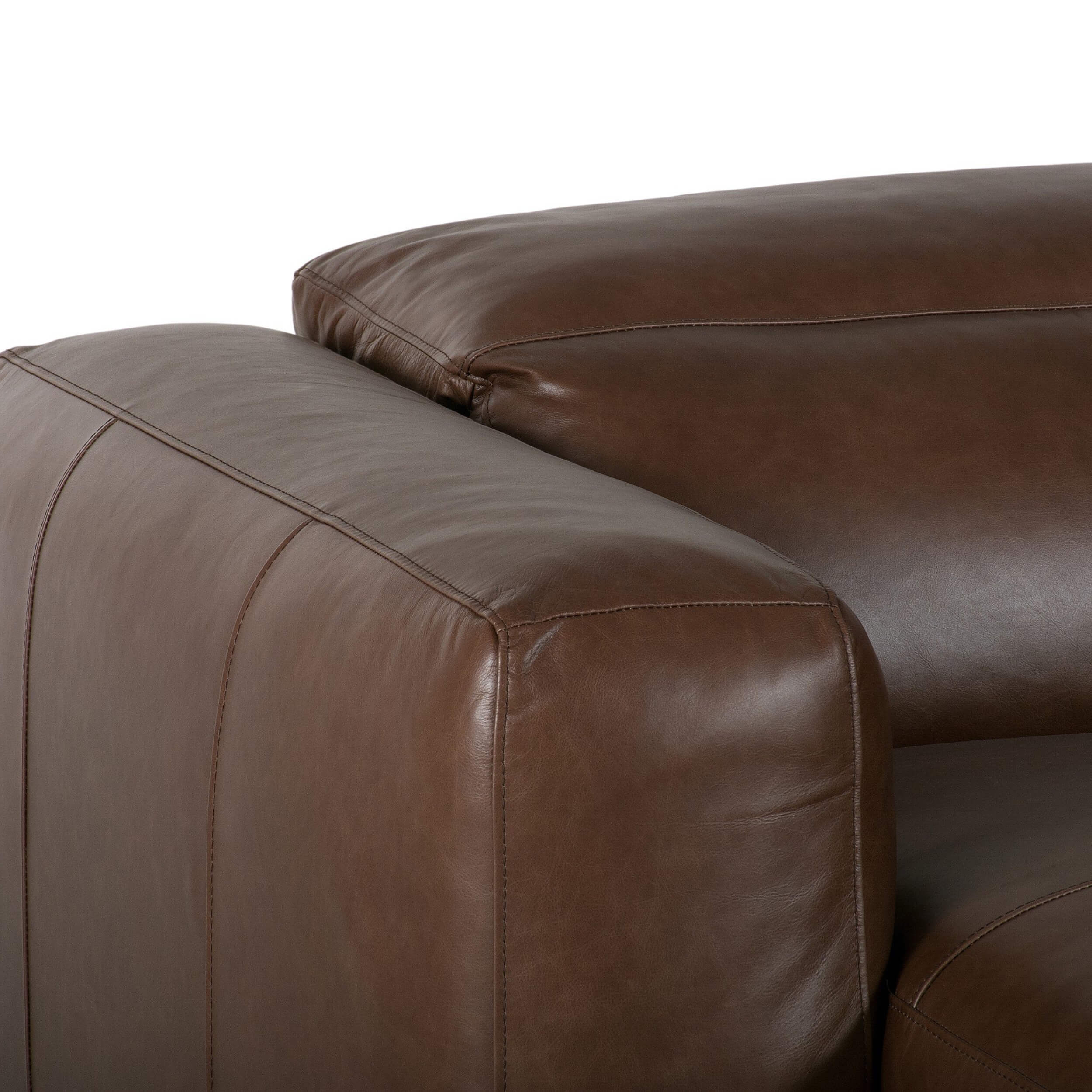 Radley 3 Piece Power Recliner Leather Sectional w/Right Chaise, Sonoma Coco - Image 5