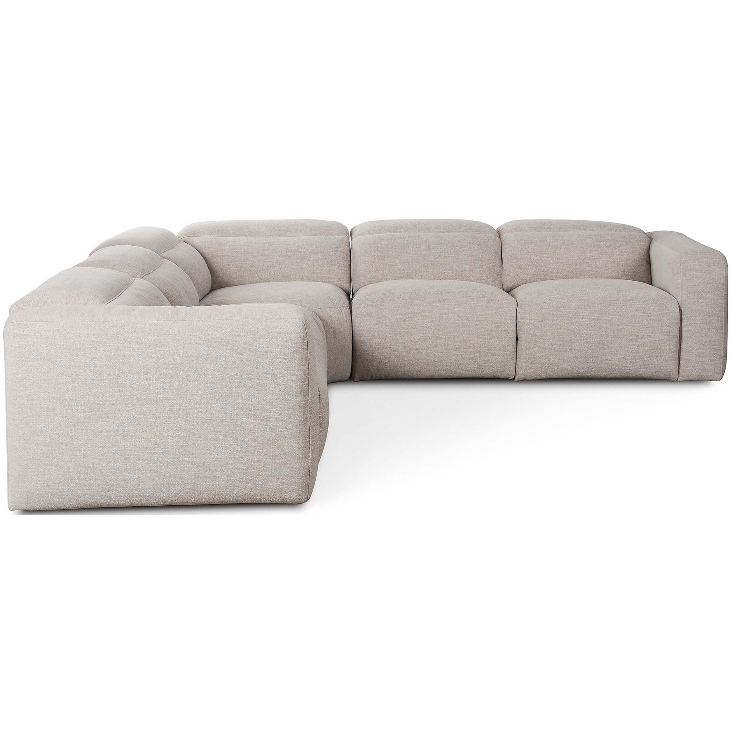Radley Power Recliner 5 Piece Sectional, Laken Stone - Image 3