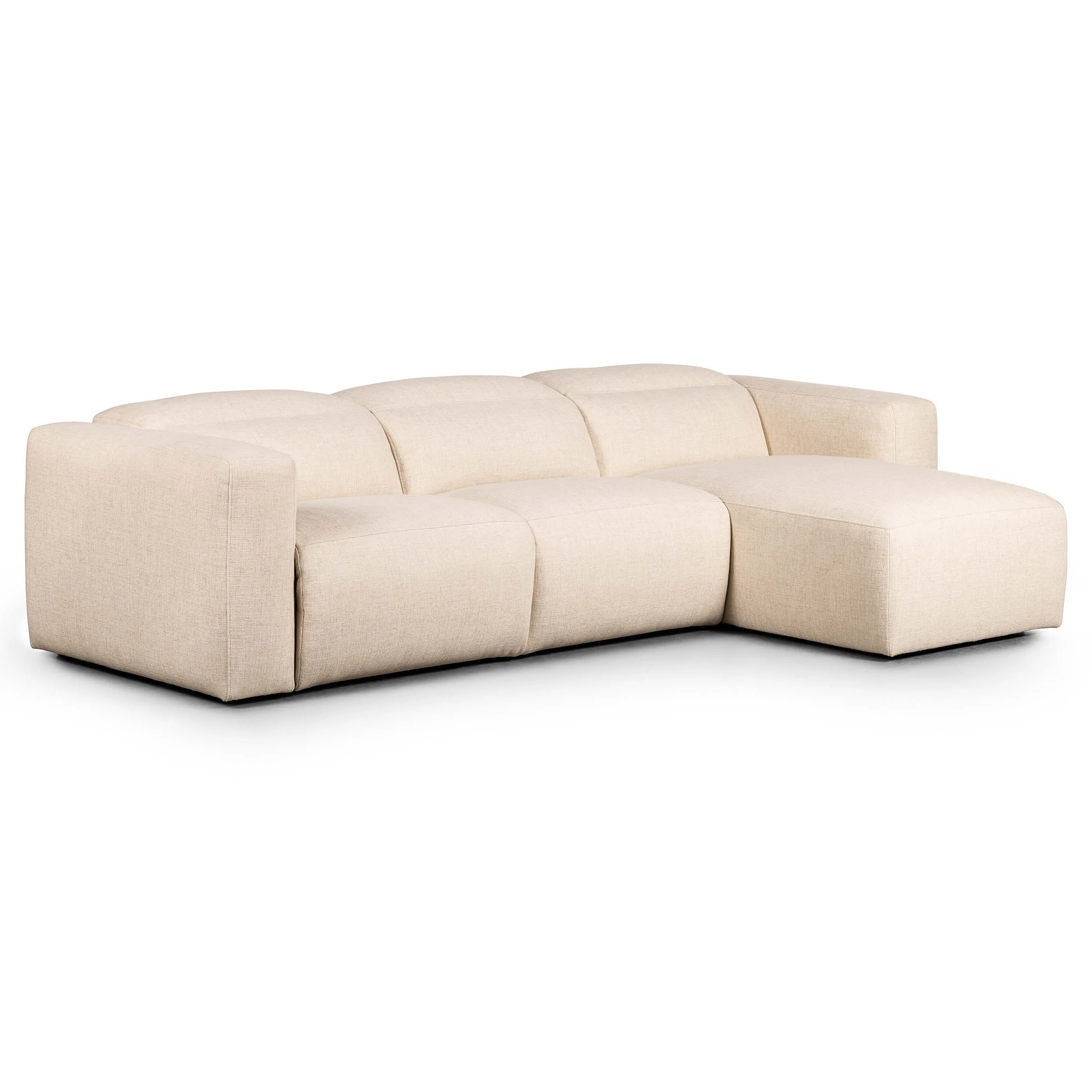Radley Power Recliner Right Chaise Sectional, Antigo Natural by Four Hands