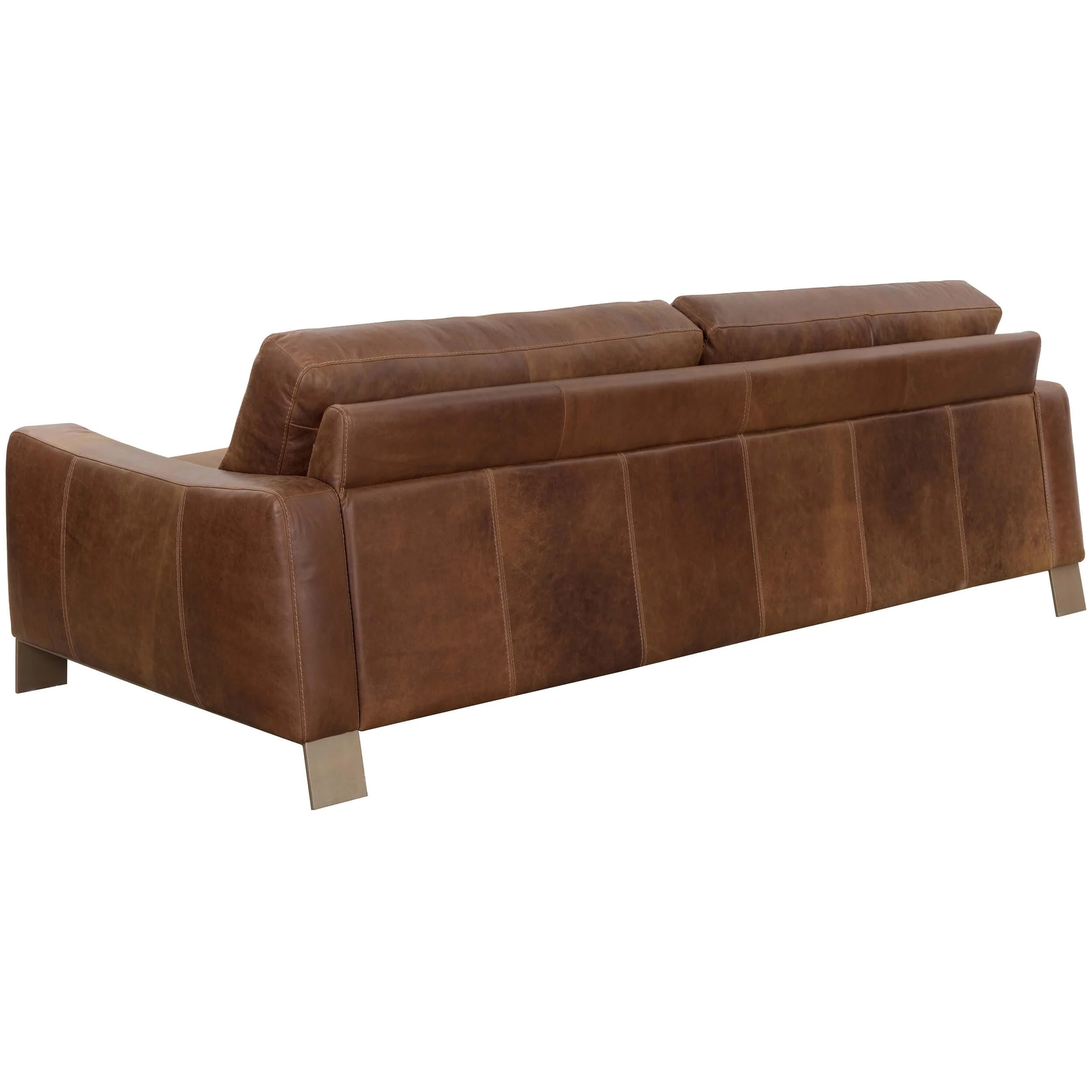 Rafael Leather Sofa, Aged Cognac - Image 3