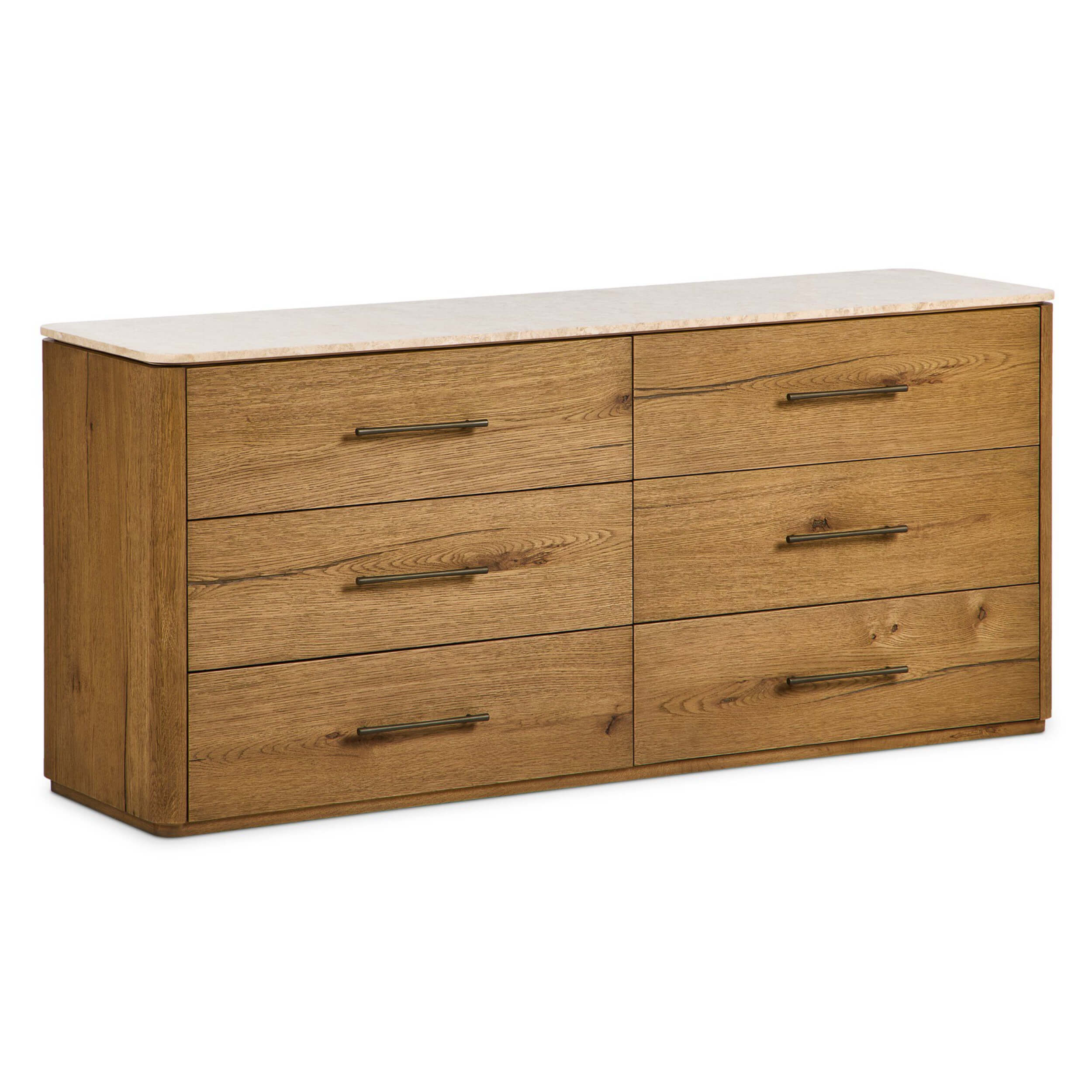 Raleigh 6 Drawer Dresser, Worn Oak by Four Hands