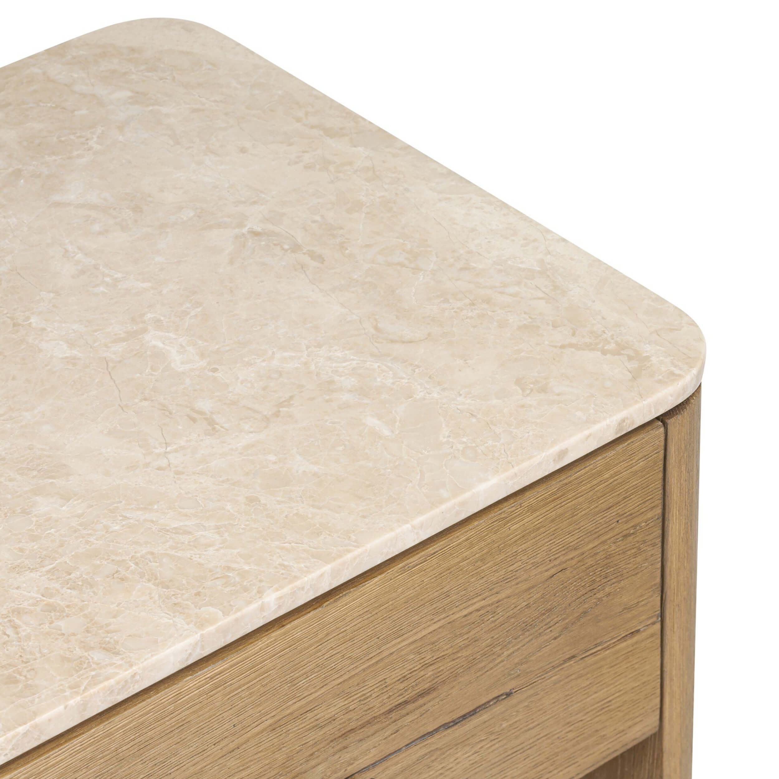 Raleigh Nightstand, Cappuccino Marble by Four Hands - Image 4