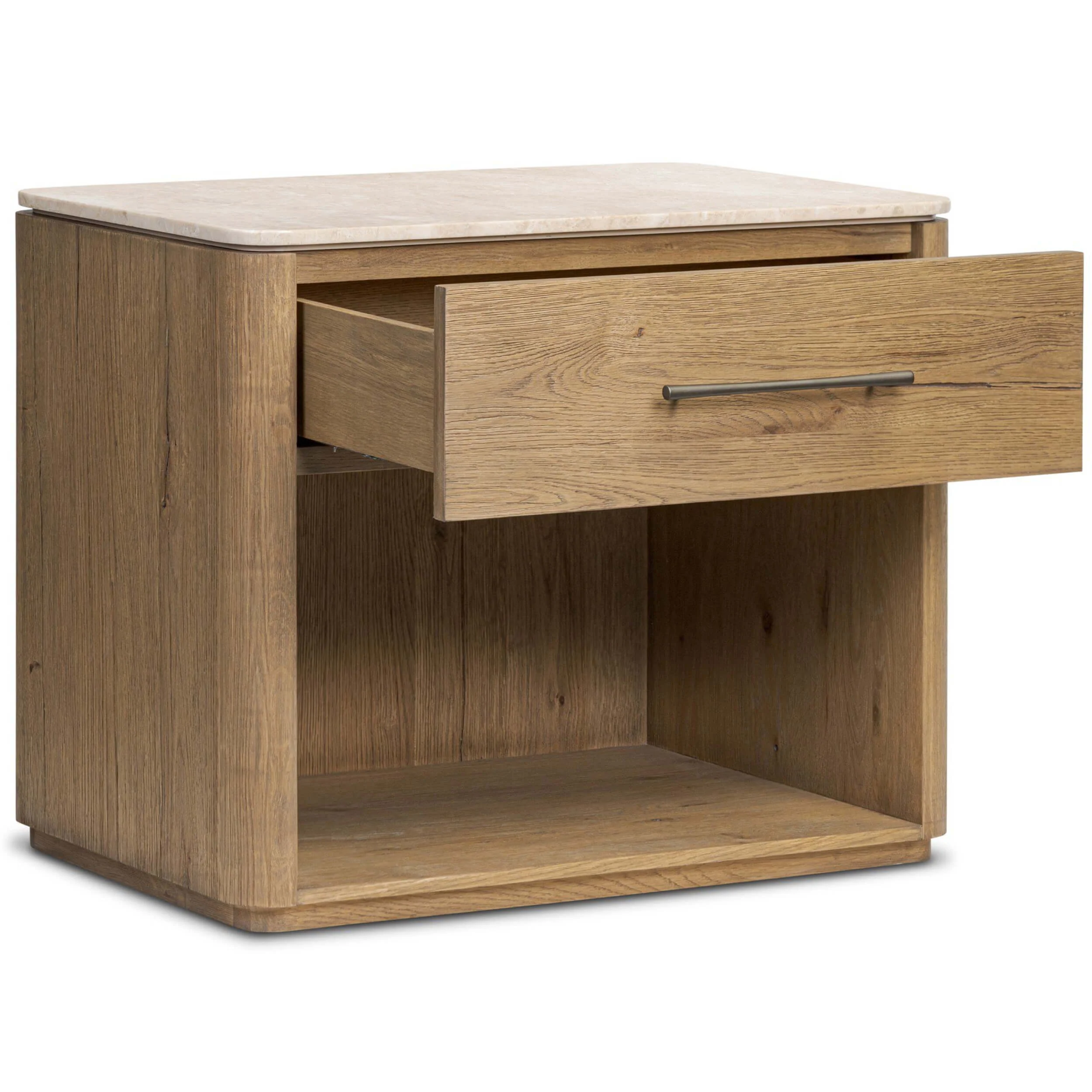 Raleigh Nightstand, Cappuccino Marble by Four Hands - Image 6