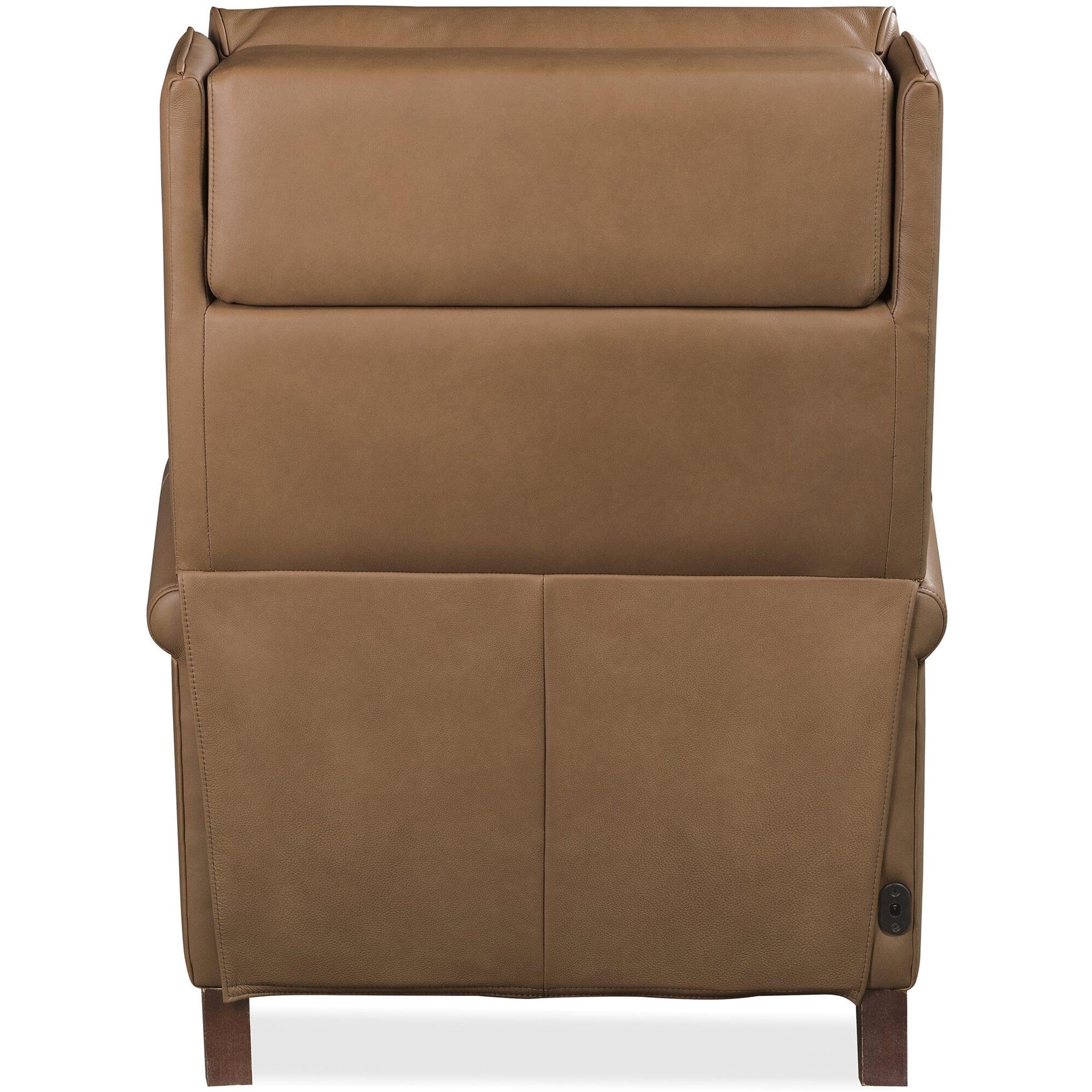 Randall Leather Power Recliner, Billows Caramel - Image 4