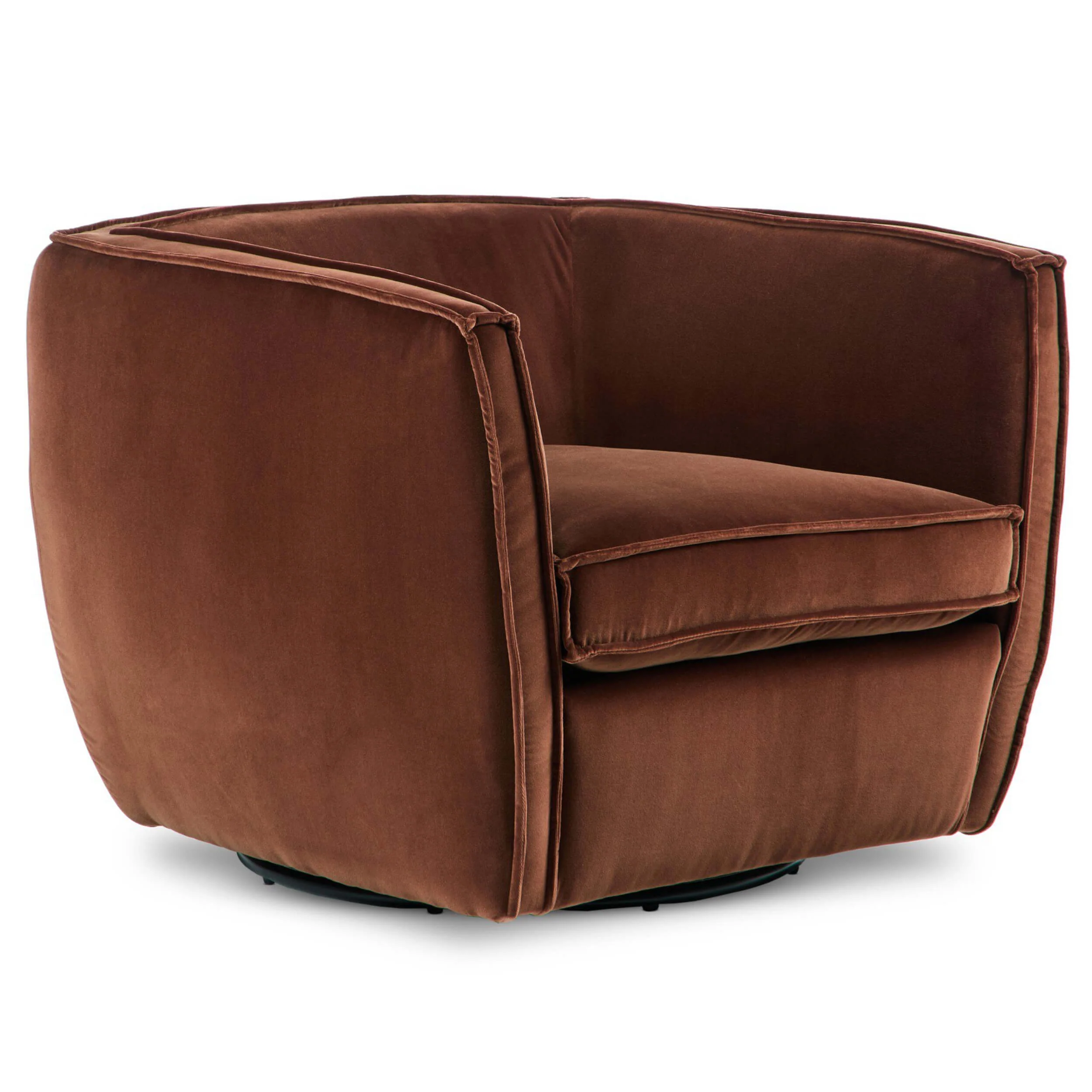 Rashi Swivel Chair, Surrey Auburn by Four Hands