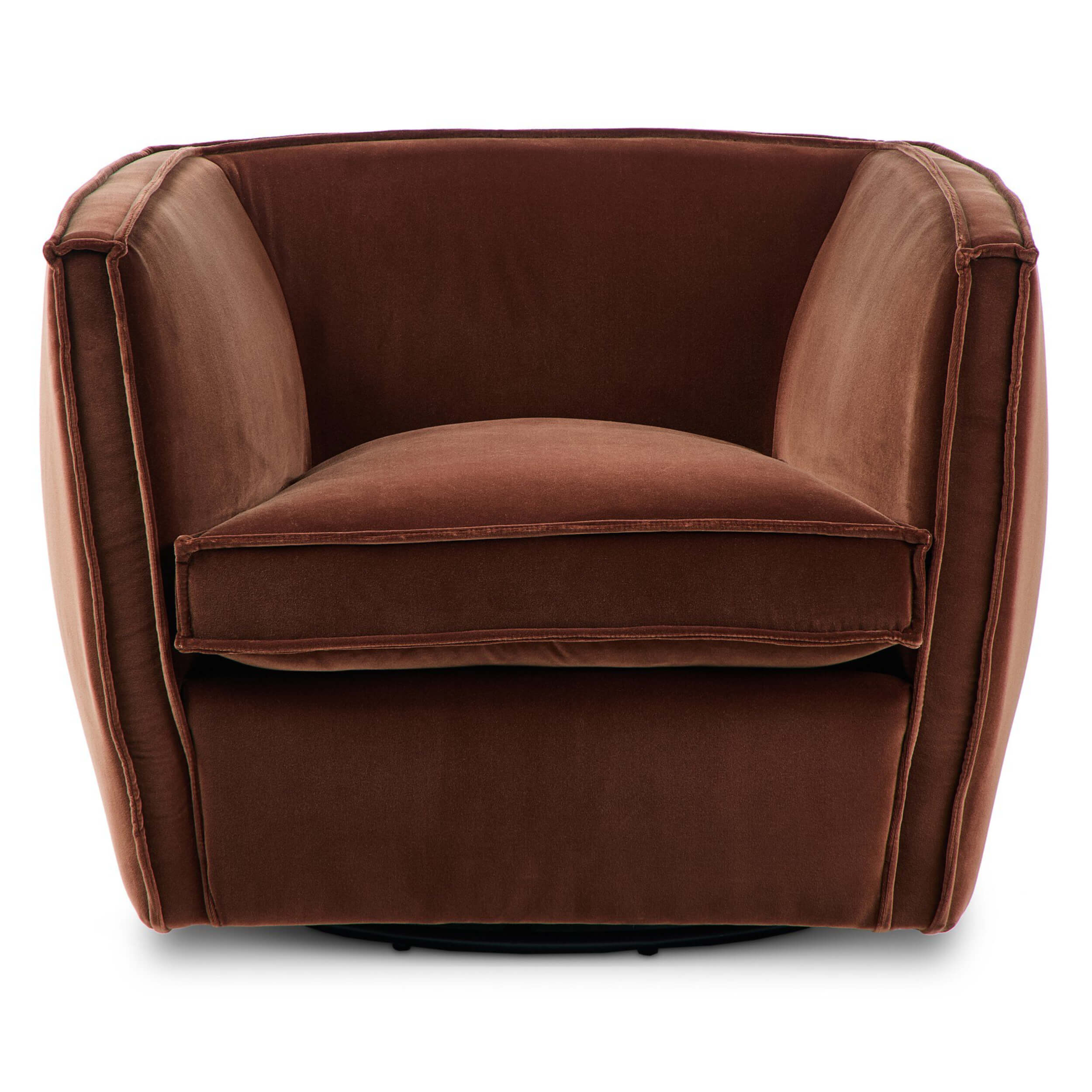 Rashi Swivel Chair, Surrey Auburn by Four Hands - Image 2