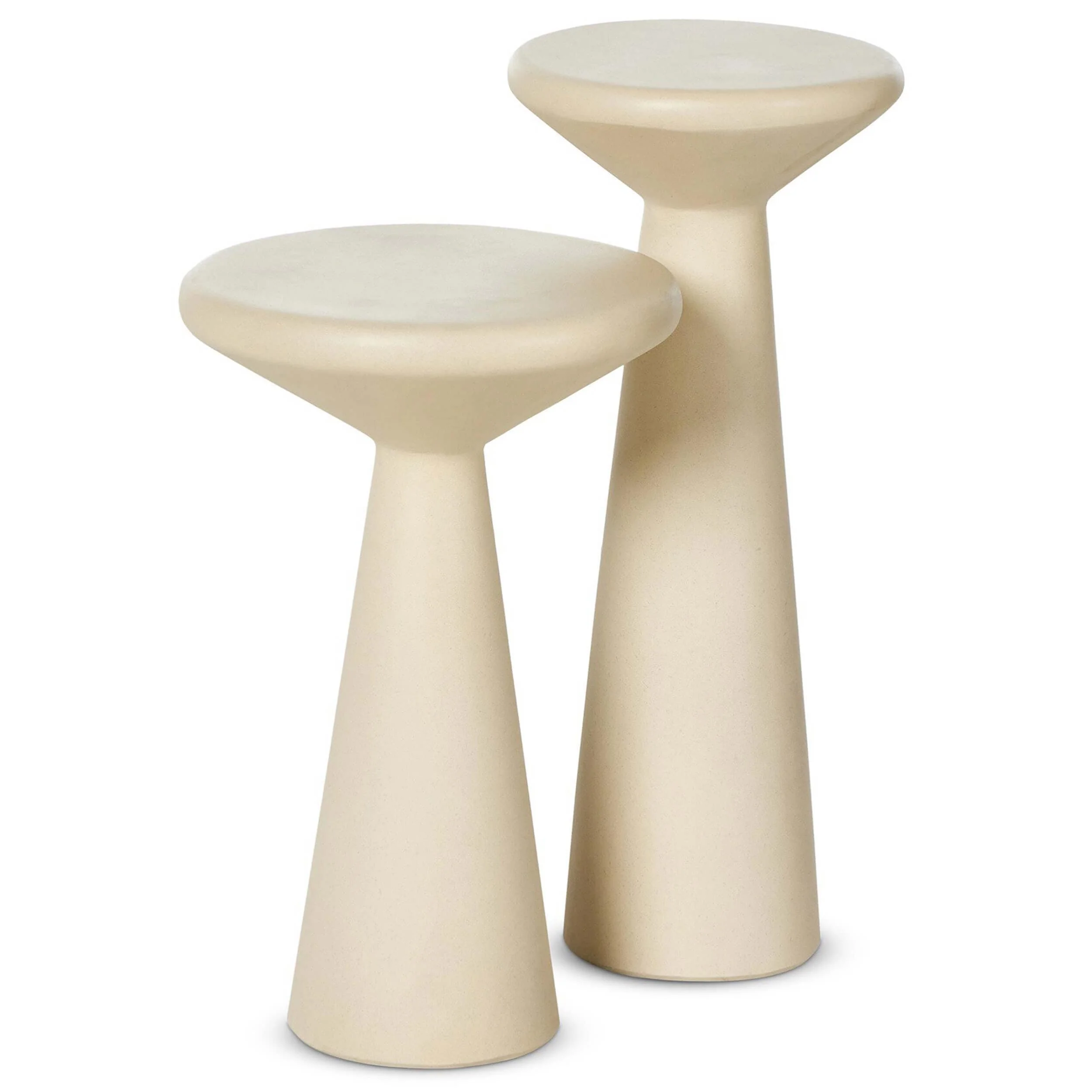 Ravine Accent Table, Parchment White, Set of 2 by Four Hands