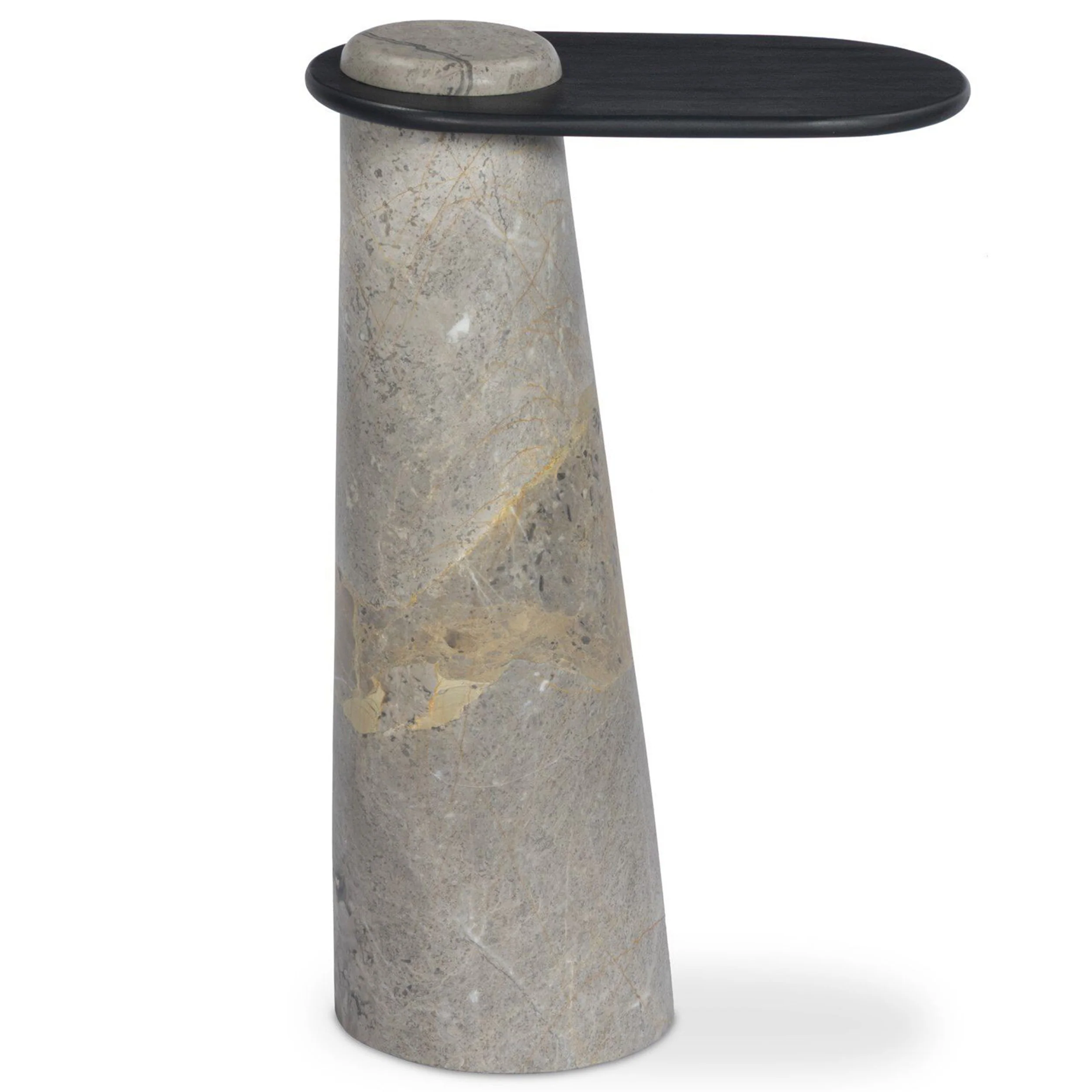 Raz End Table, Gunmetal Aluminum by Four Hands - Image 3