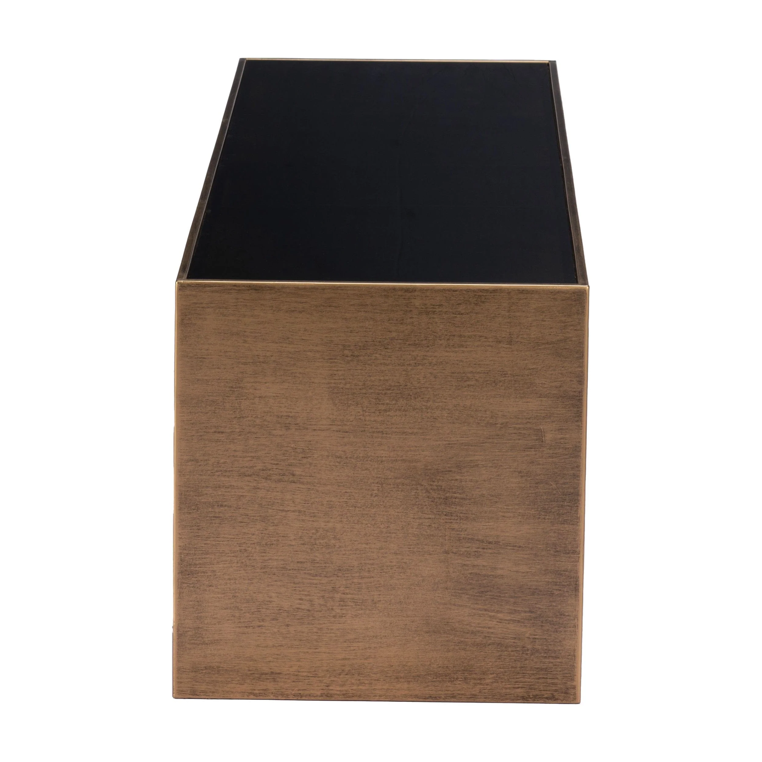 Reed Coffee Table, Brass - Image 3