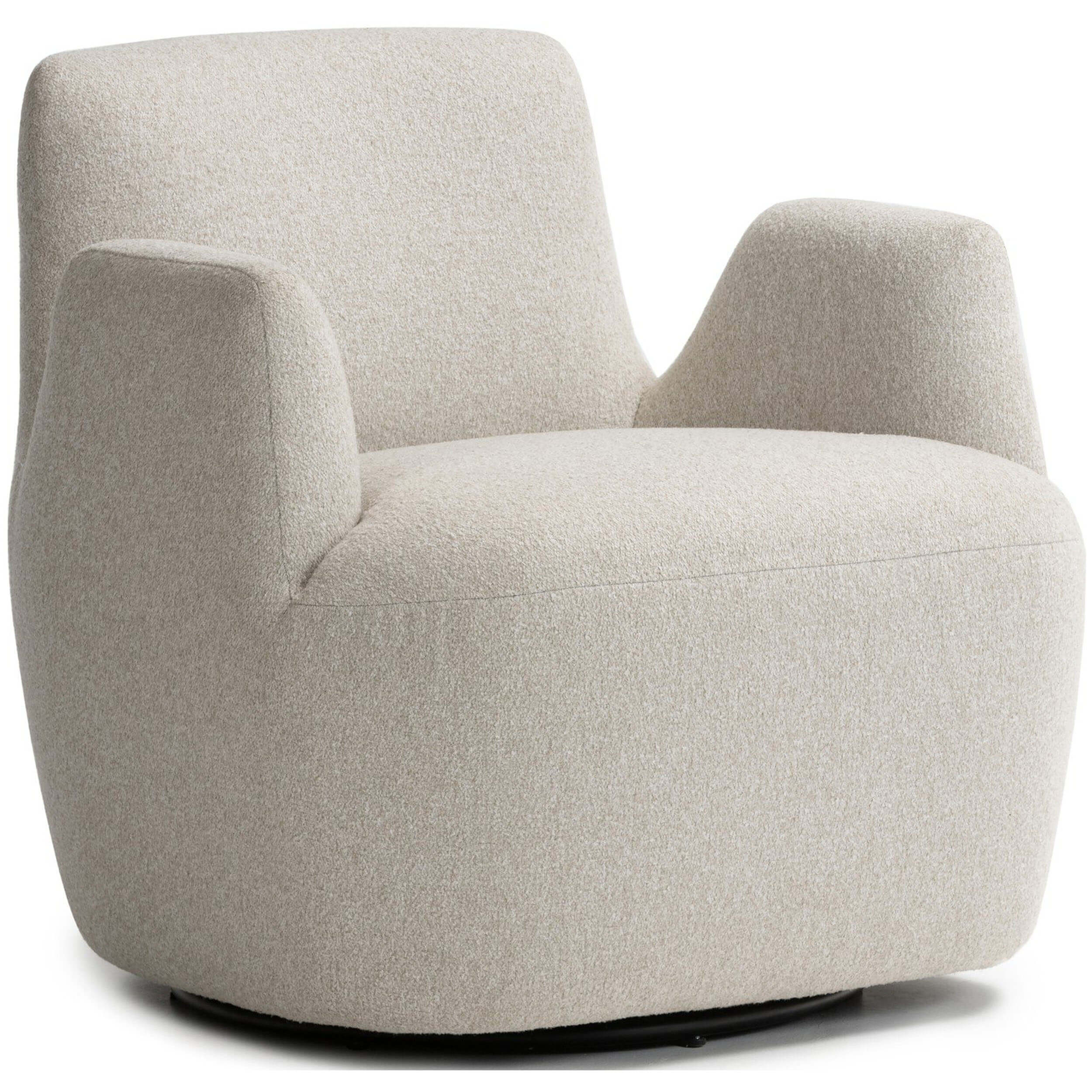 Reed Swivel Chair, Crete Pebble by Four Hands