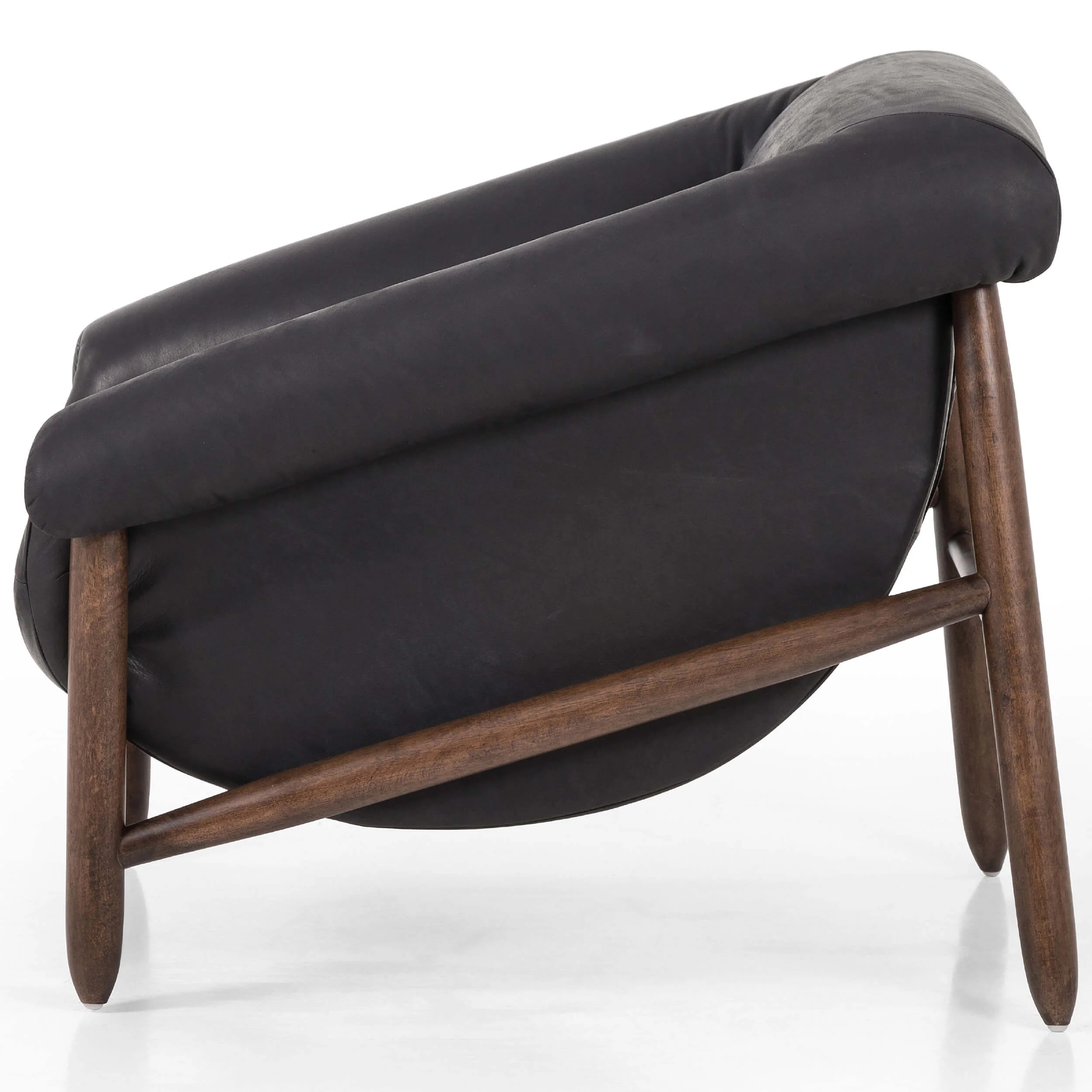 Reggie Leather Chair, Heirloom Black by Four Hands - Image 2