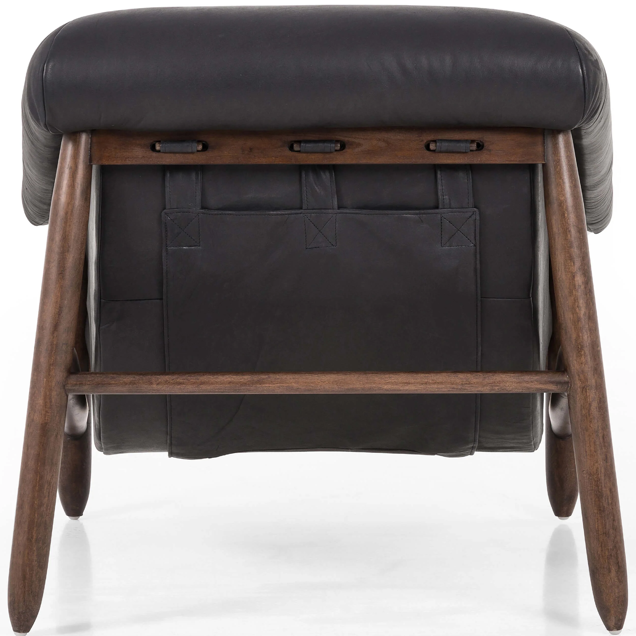 Reggie Leather Chair, Heirloom Black by Four Hands - Image 4