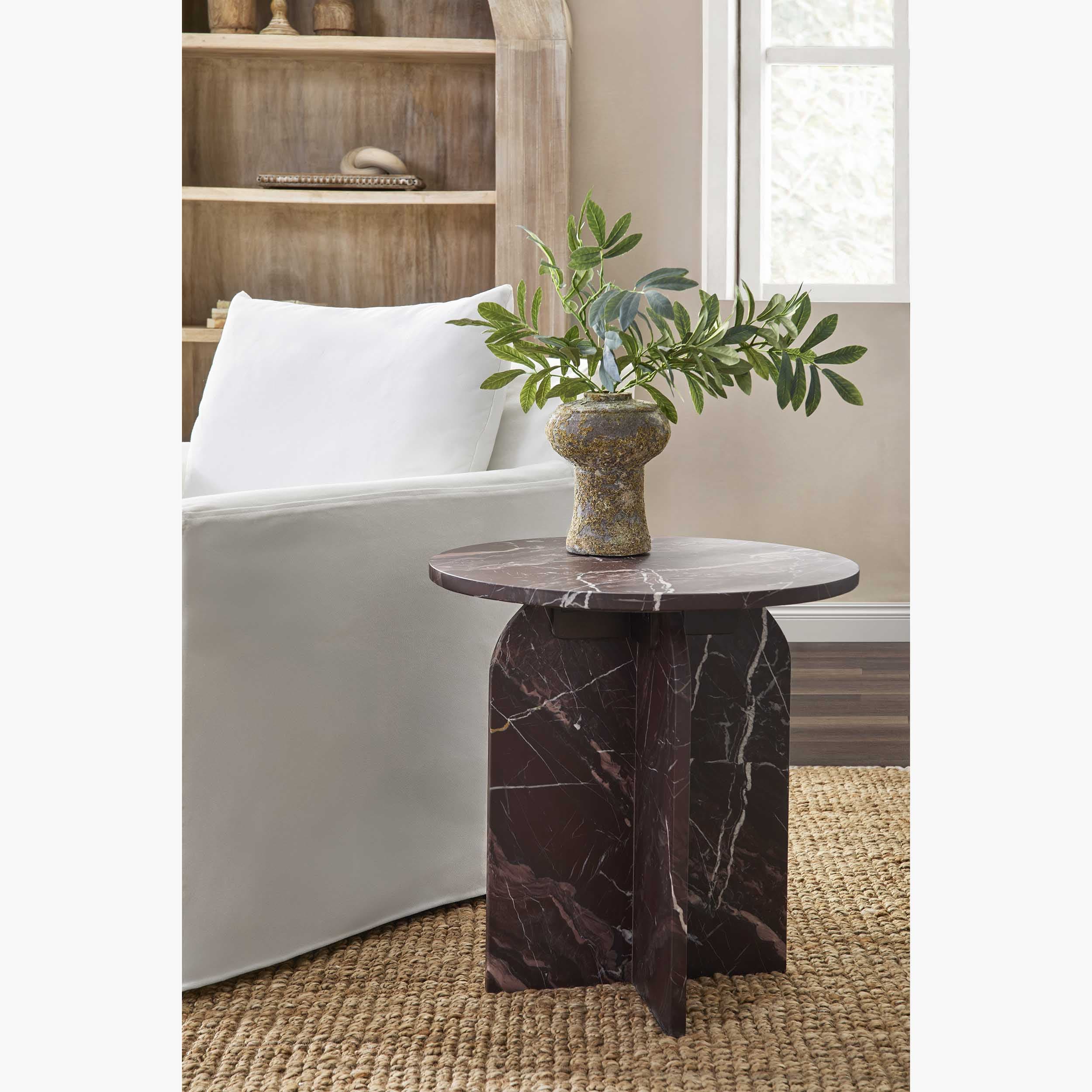 Reilly Accent Table, Merlot - Image 7