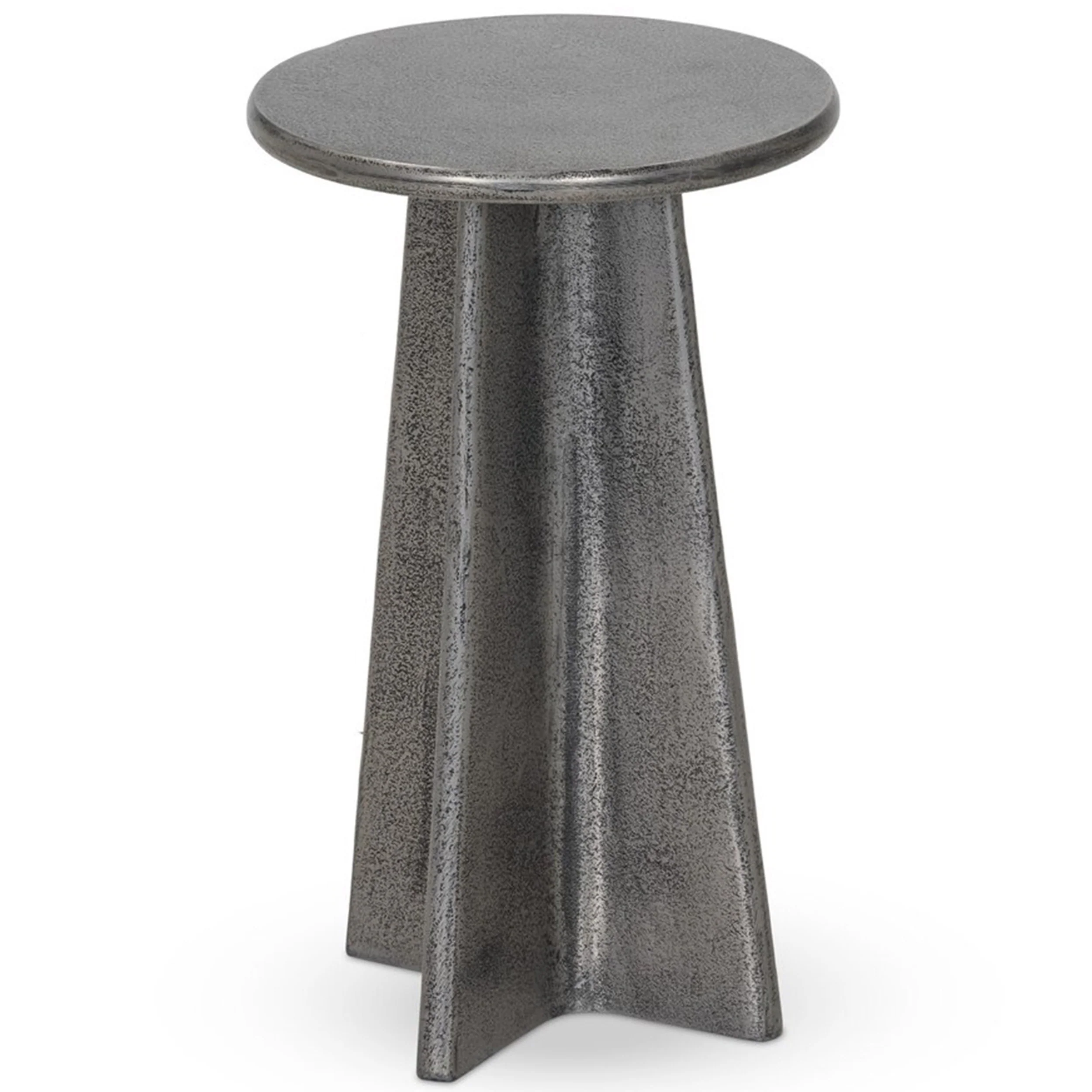 Remo End Table, Raw Antique Nickel by Four Hands