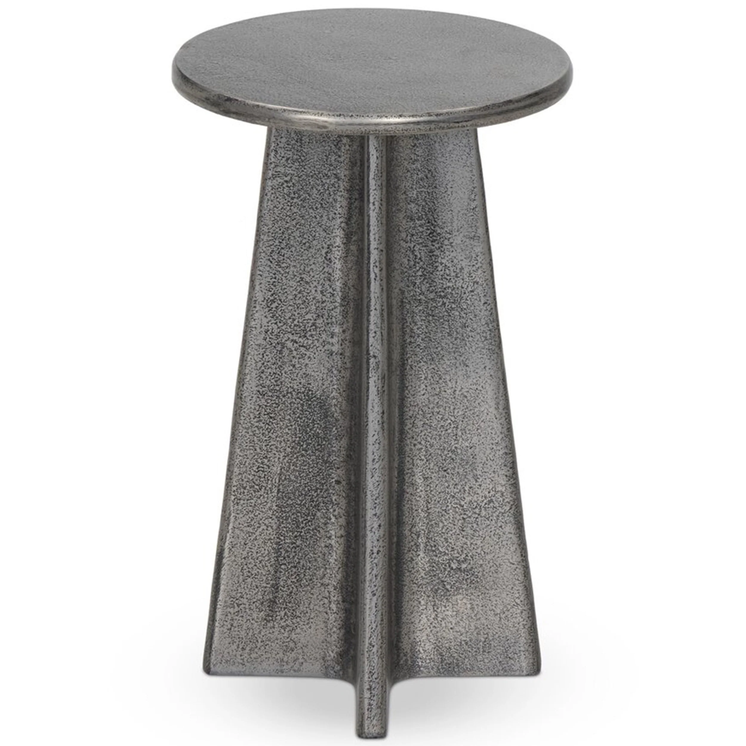 Remo End Table, Raw Antique Nickel by Four Hands - Image 2