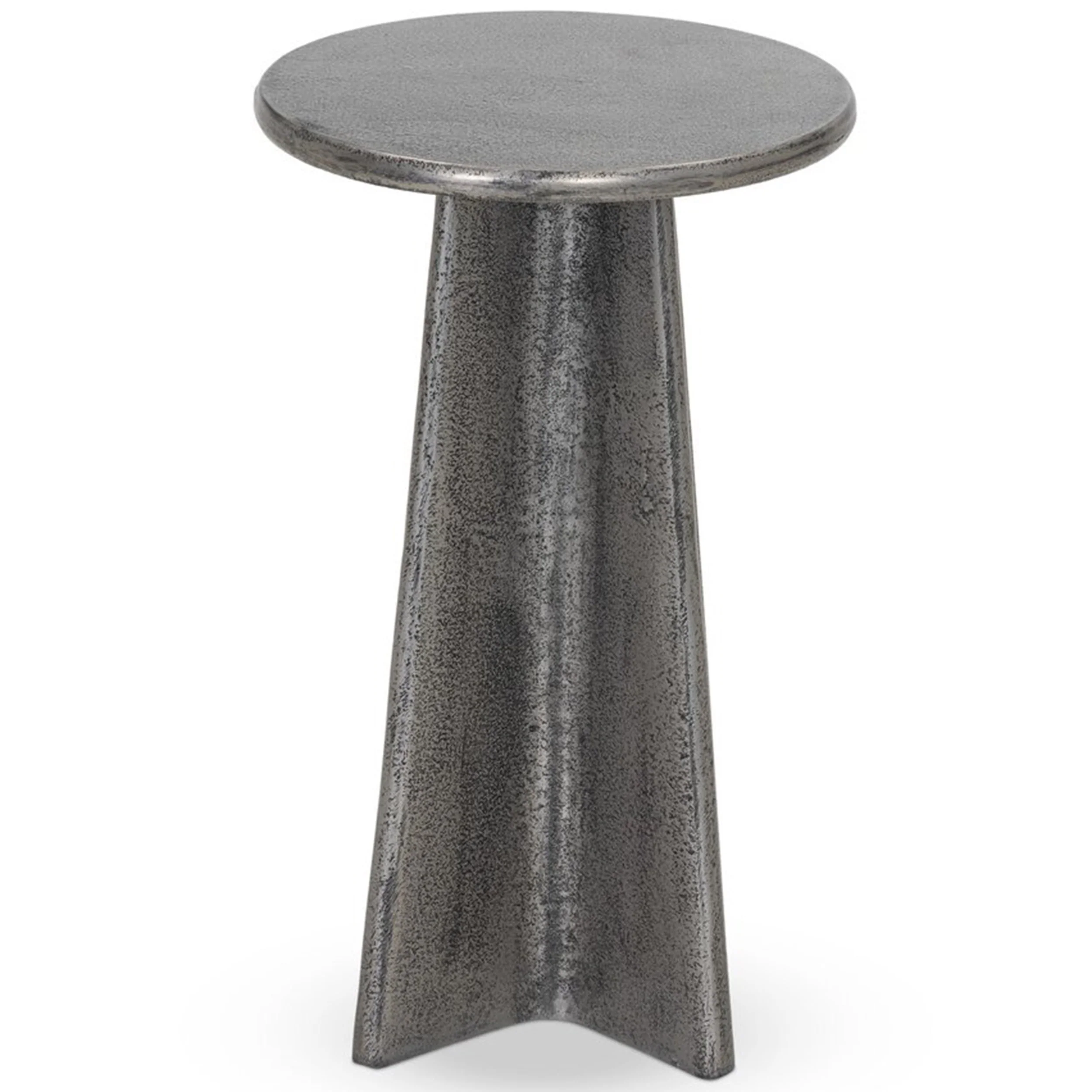 Remo End Table, Raw Antique Nickel by Four Hands - Image 3
