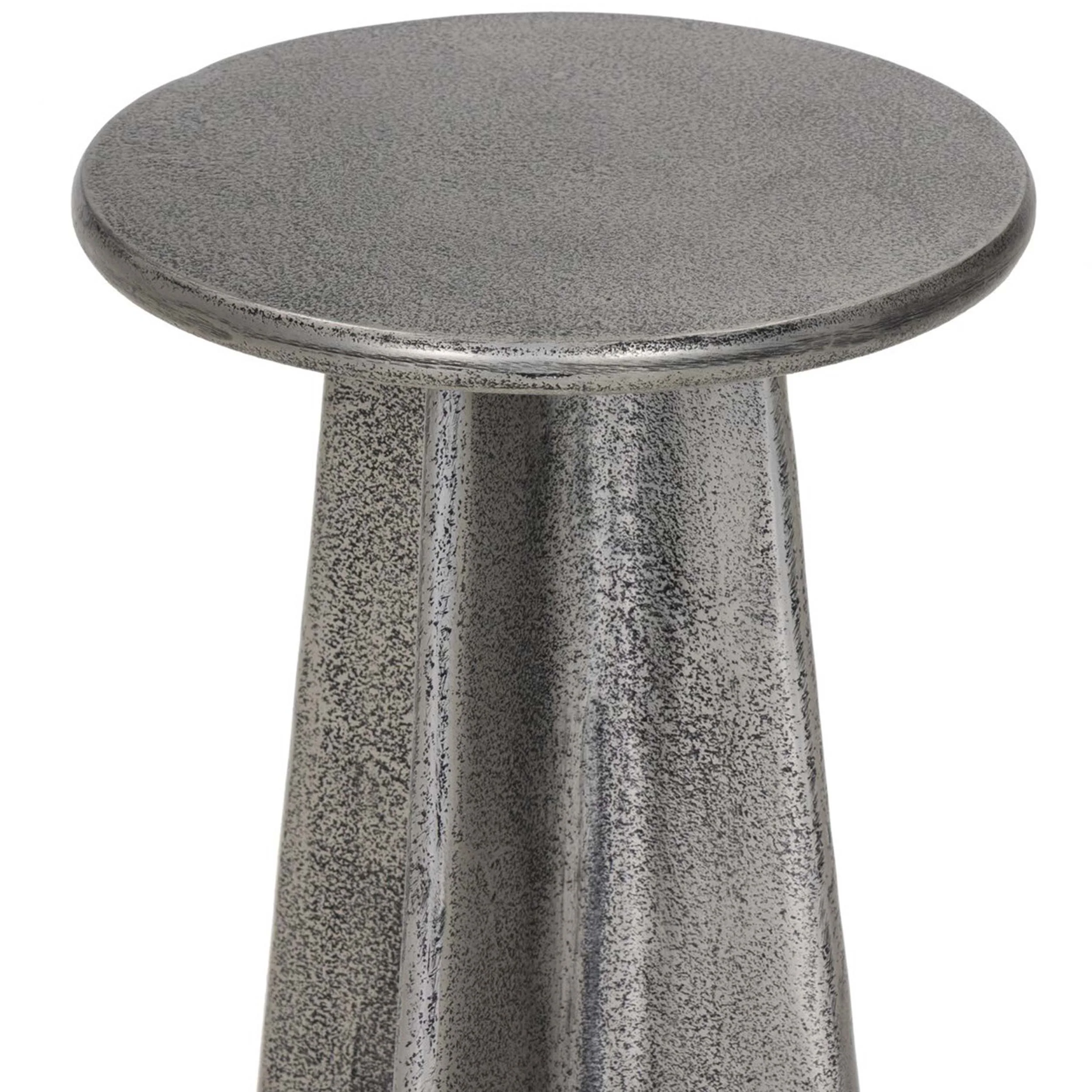 Remo End Table, Raw Antique Nickel by Four Hands - Image 5