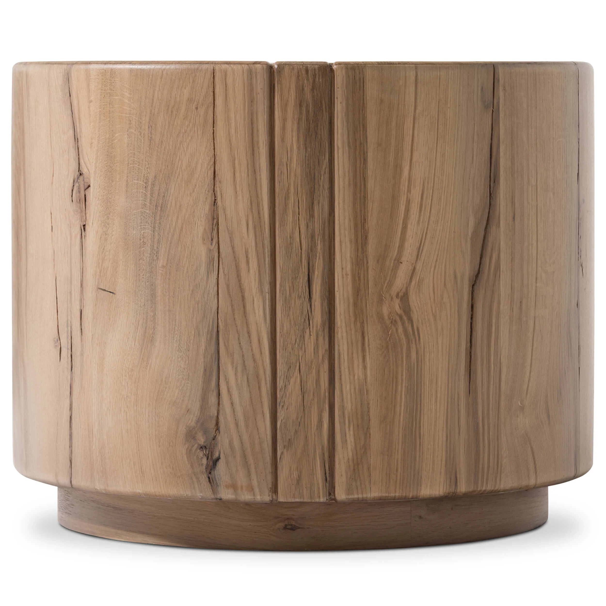 Renan Round End Table, Natural by Four Hands - Image 2