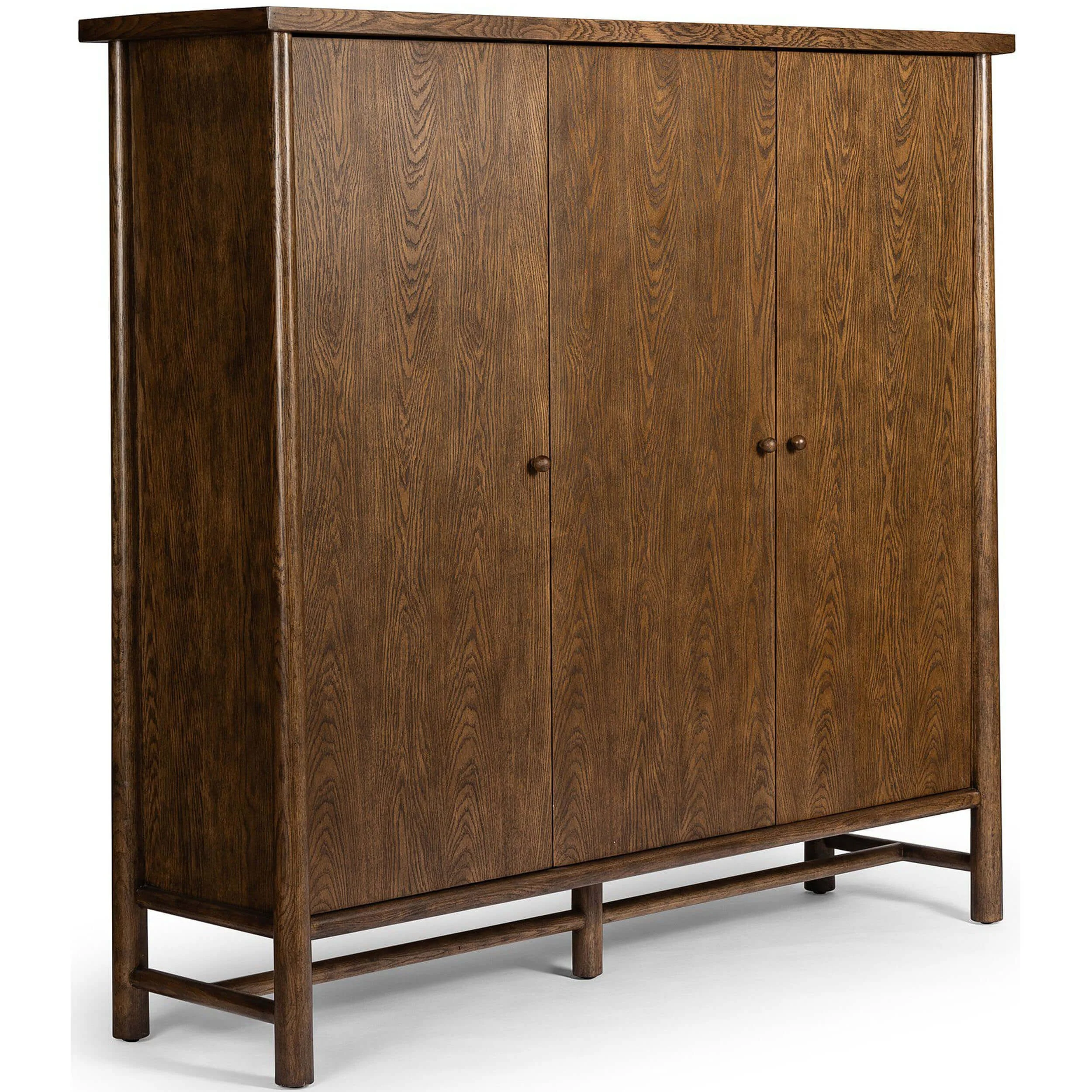 Renaud 3-Door Cabinet, Dark Toasted Oak by Four Hands
