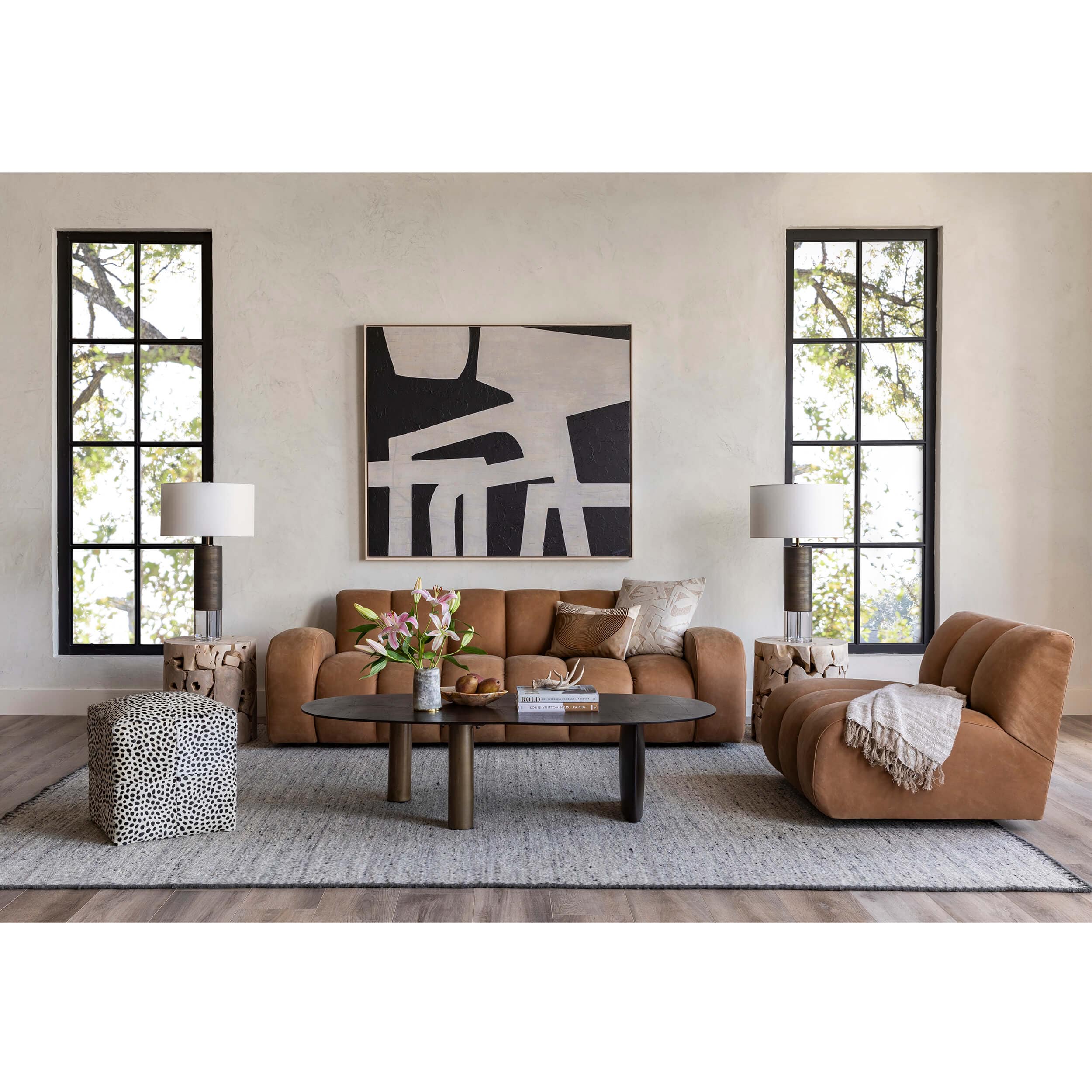 Renzo Armless Swivel Chair, Lukas Ranch - Image 5