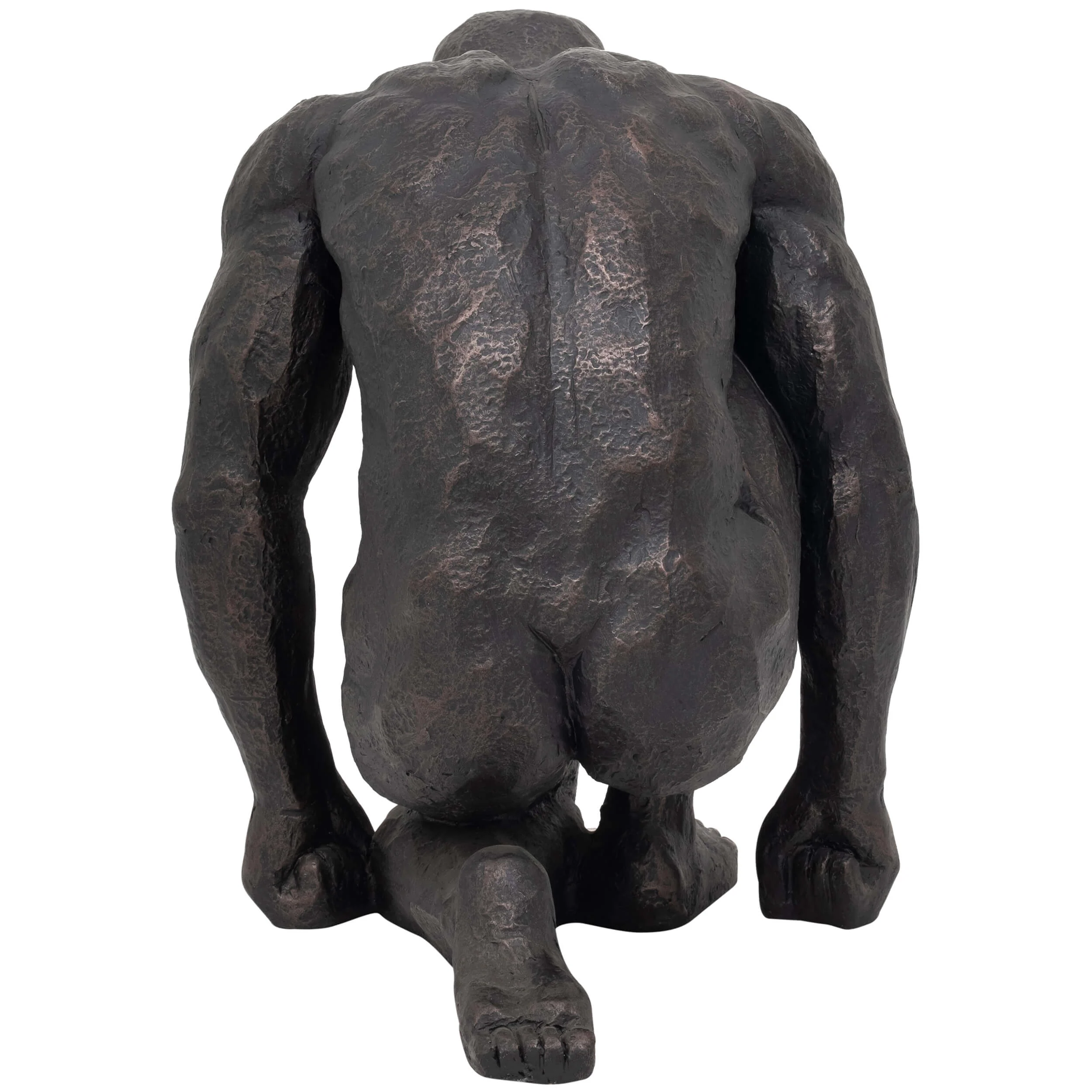 Resin 16" Kneeling Man, Black - Image 4