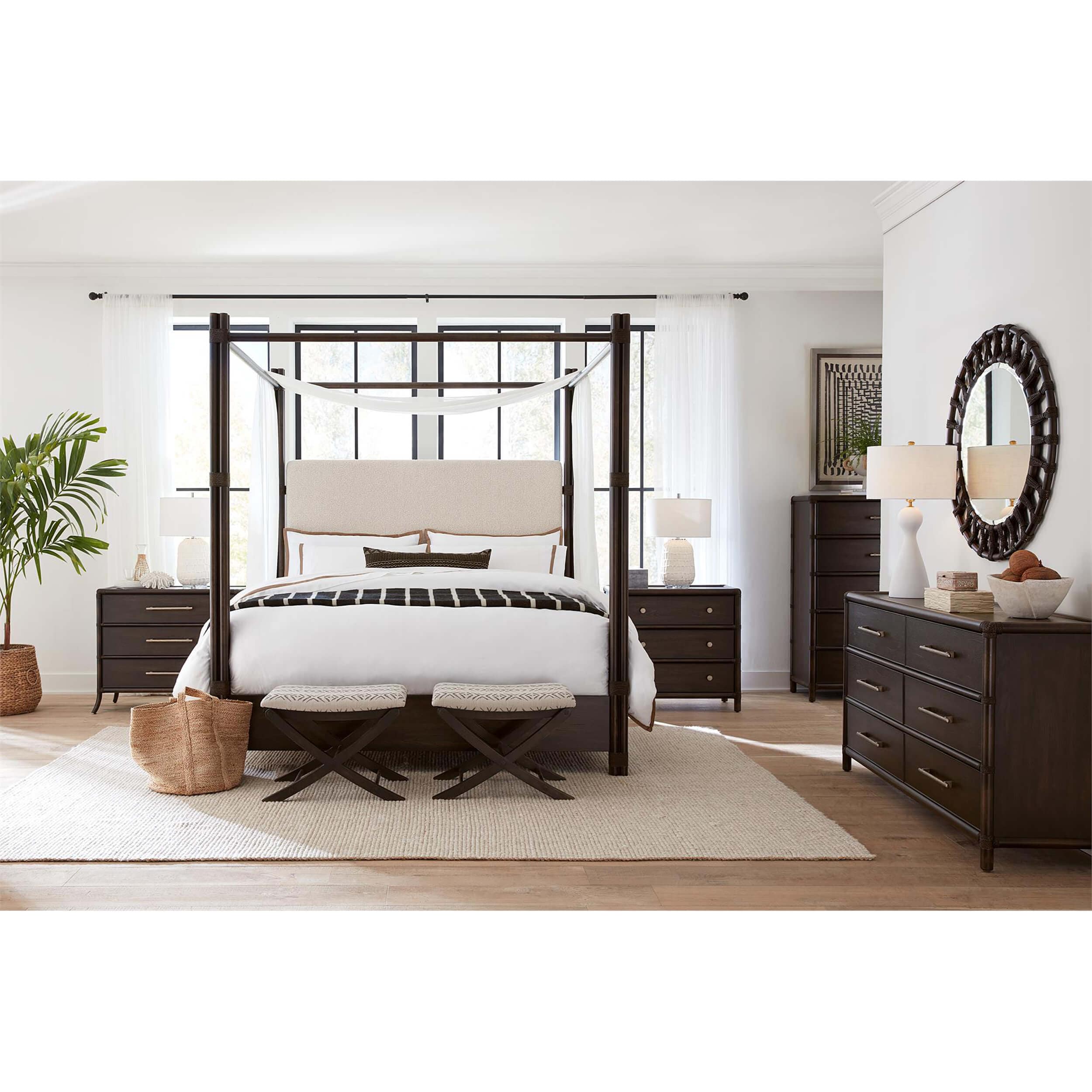 Retreat Pole Rattan Chest, Black Sand - Image 4
