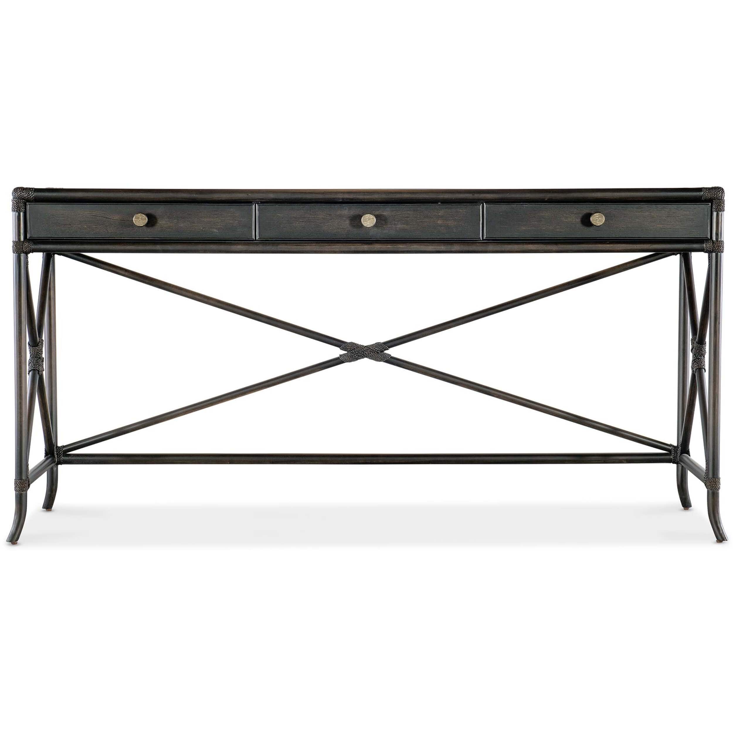 Retreat Pole Rattan Console, Black Sand - Image 2