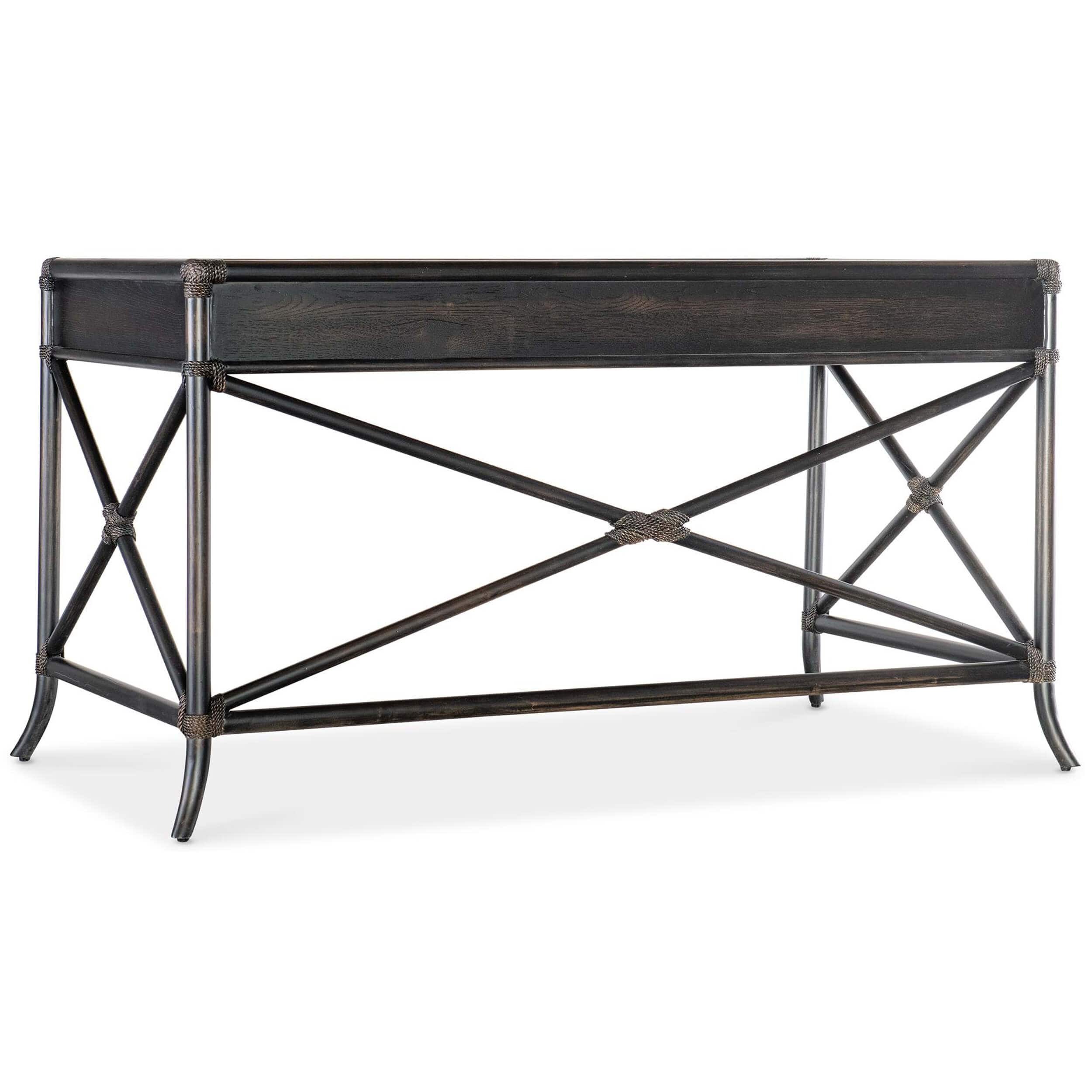 Retreat Pole Rattan Desk, Black Sand - Image 3
