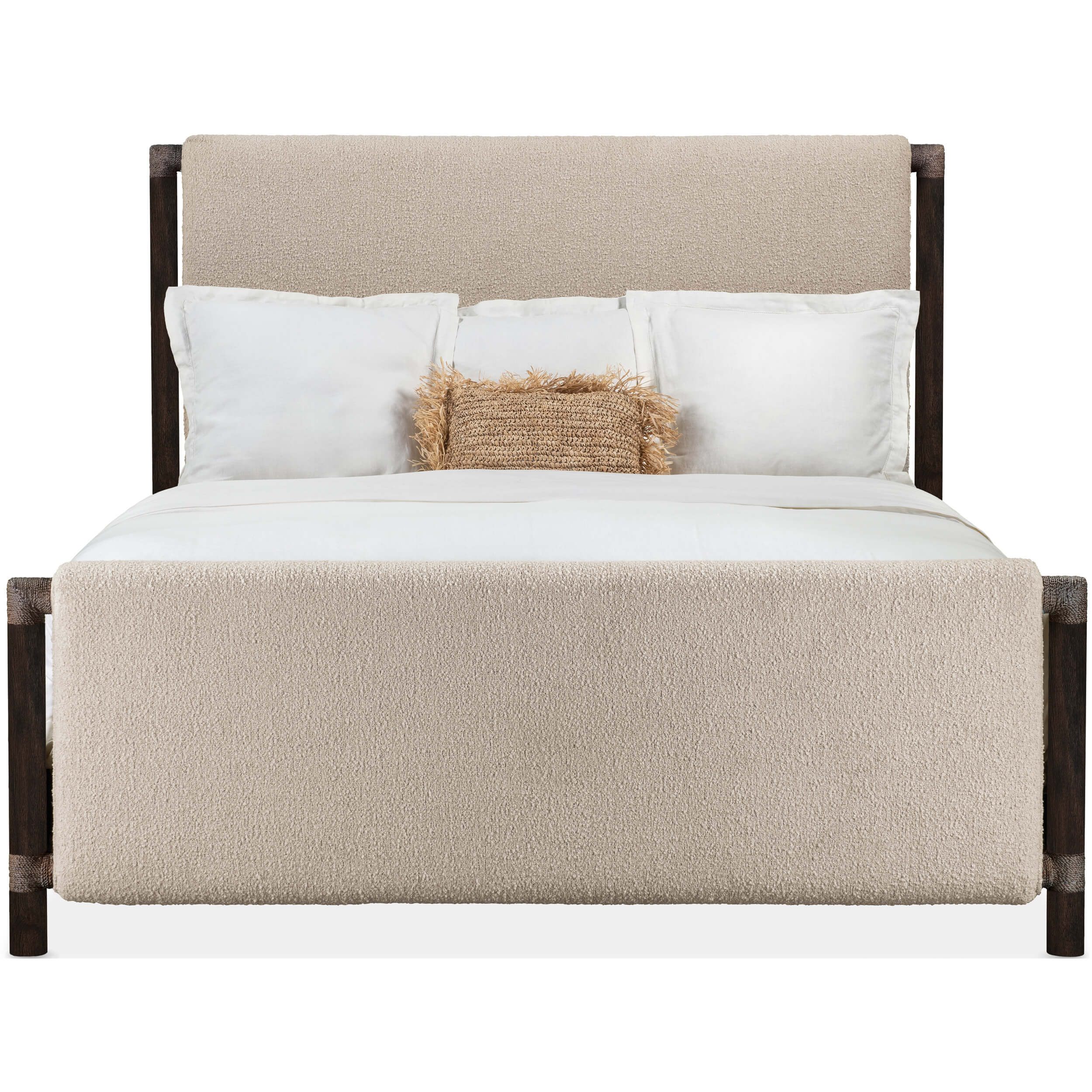 Retreat Upholstered Panel Bed, Neo Cream/Black Sand - Image 2
